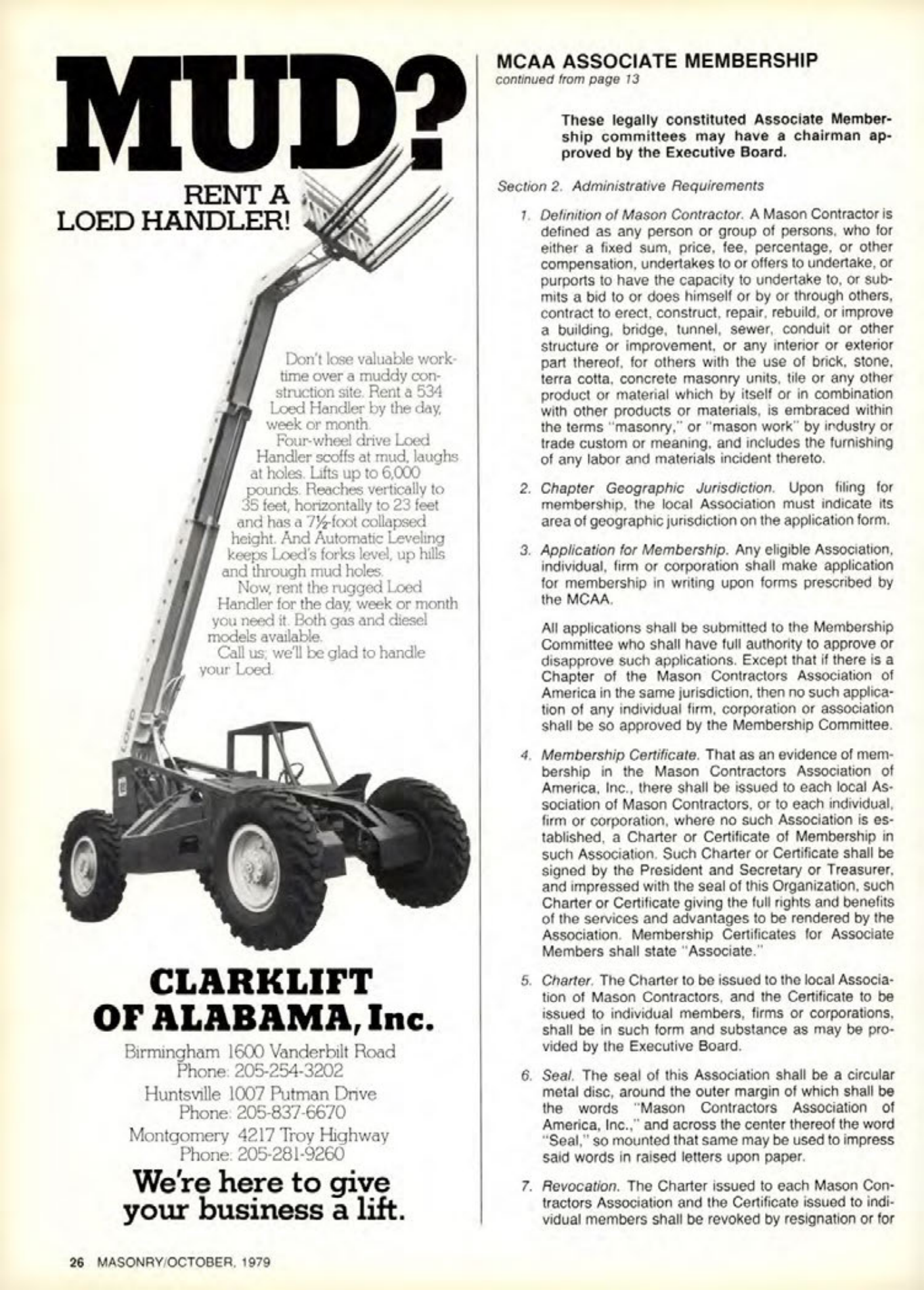 Masonry Magazine October 1979 Page. 26