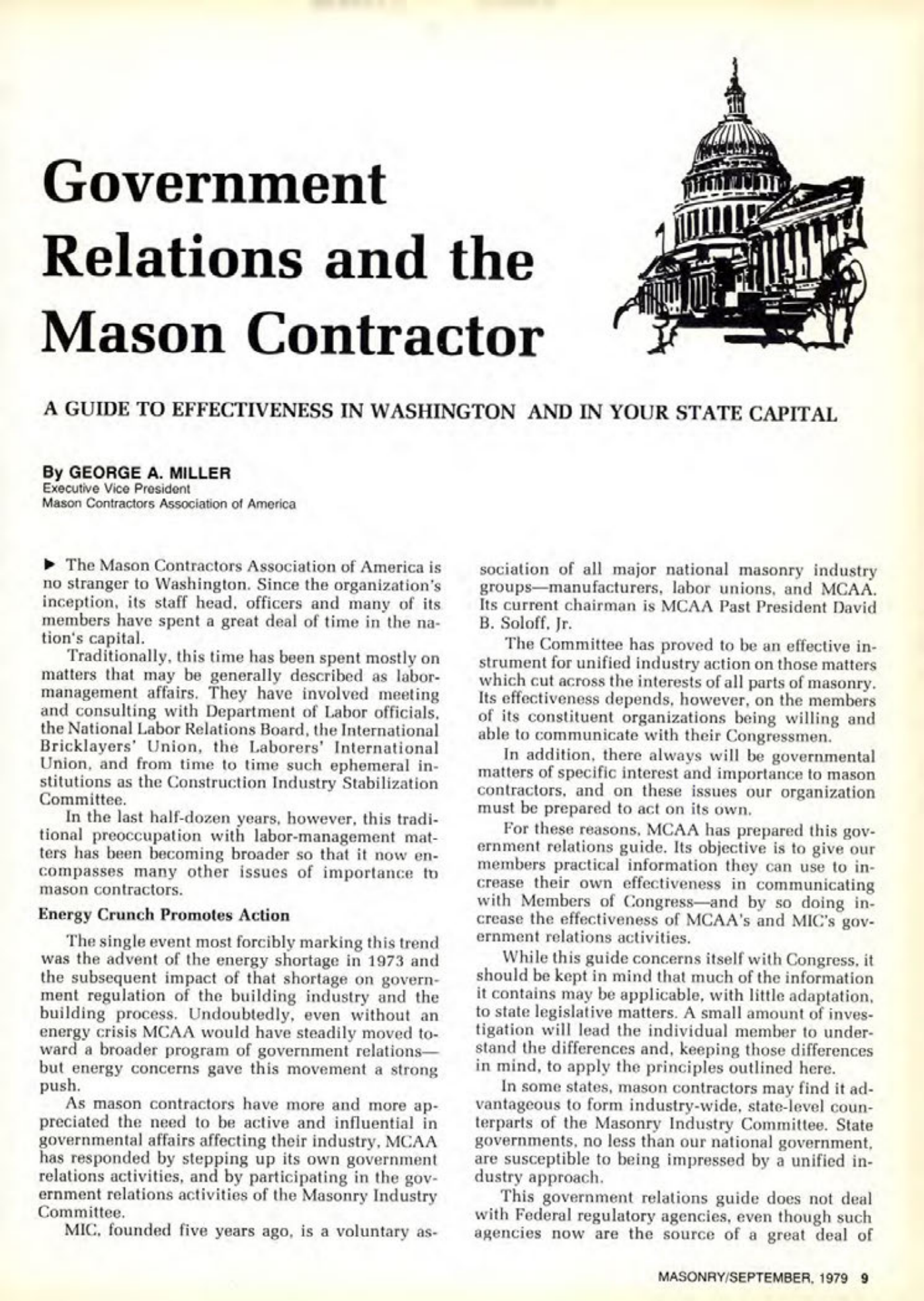 Masonry Magazine September 1979 Page. 9