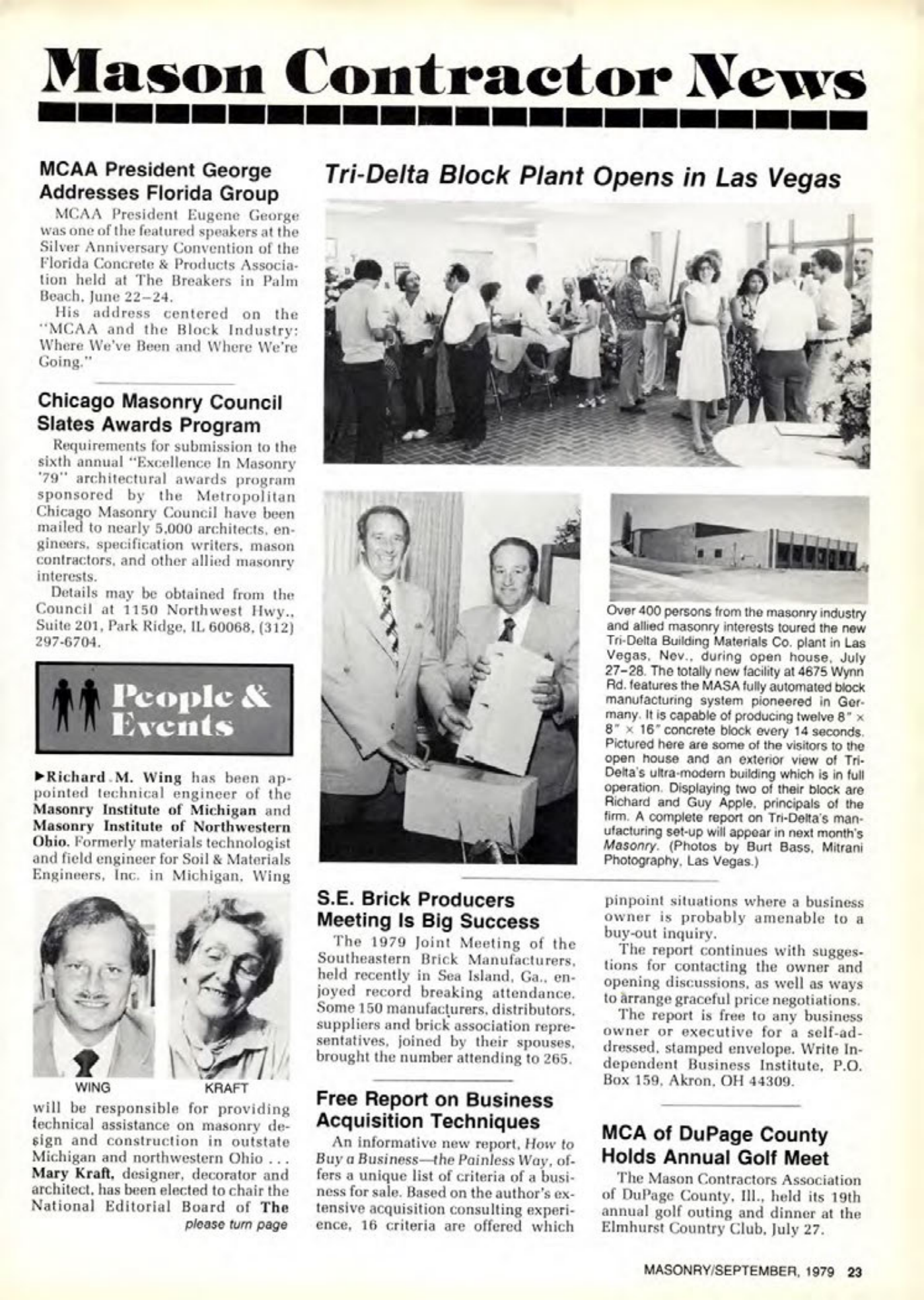Masonry Magazine September 1979 Page. 23
