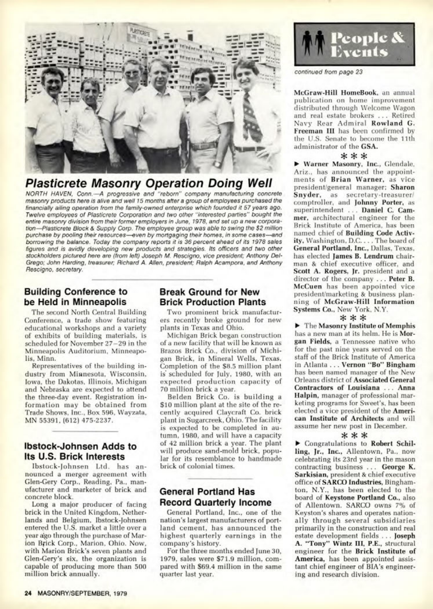 Masonry Magazine September 1979 Page. 24