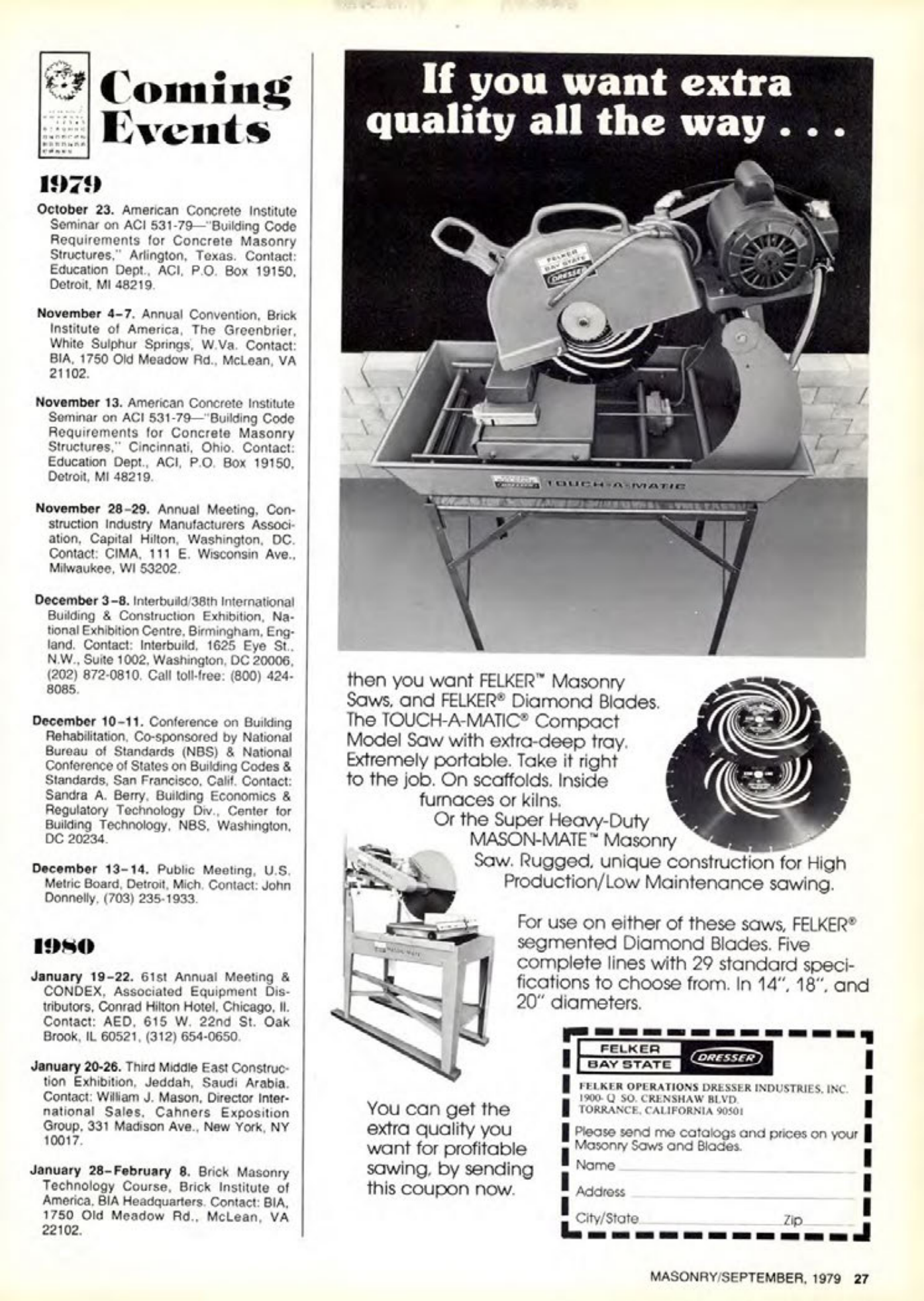 Masonry Magazine September 1979 Page. 27