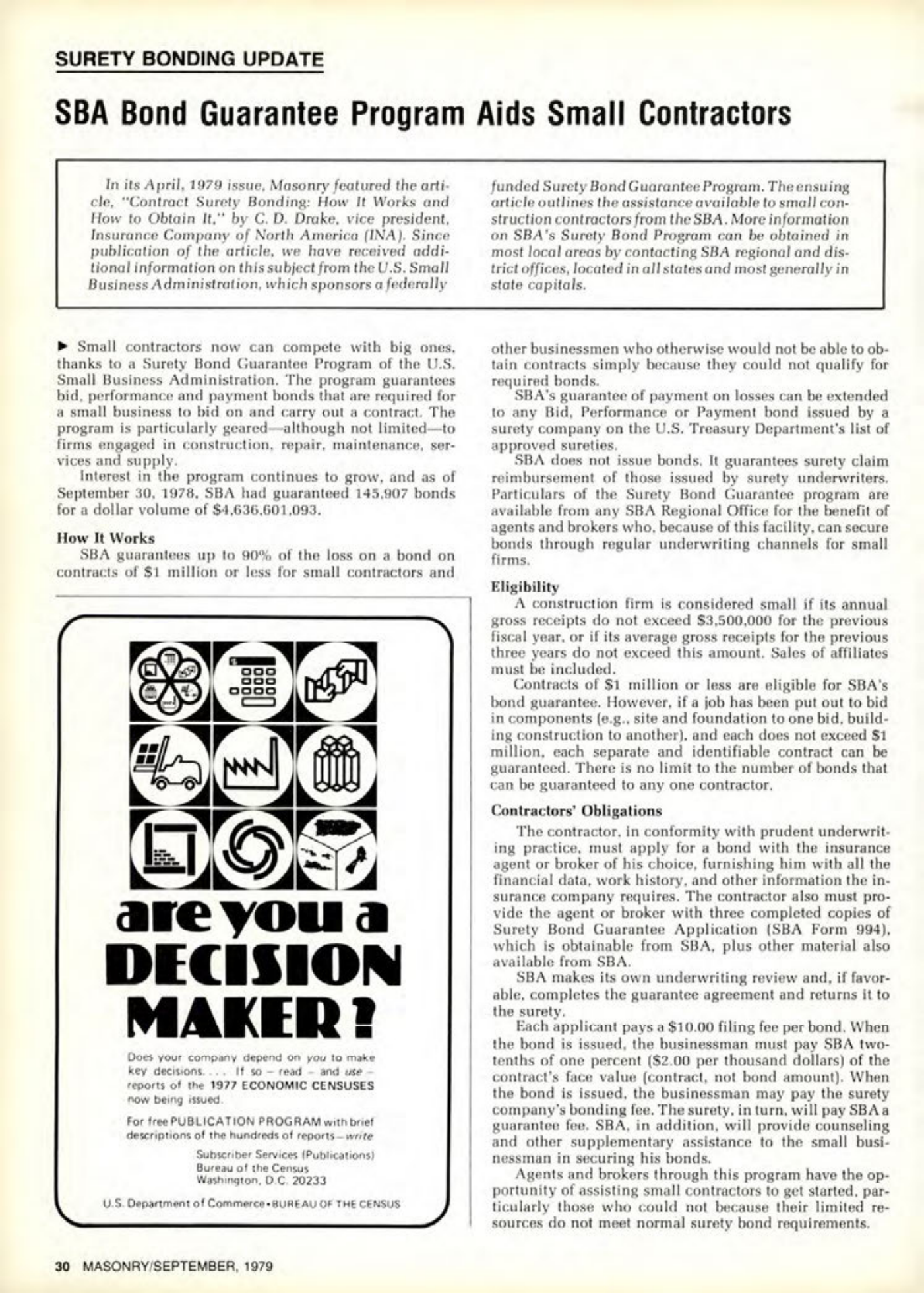 Masonry Magazine September 1979 Page. 30