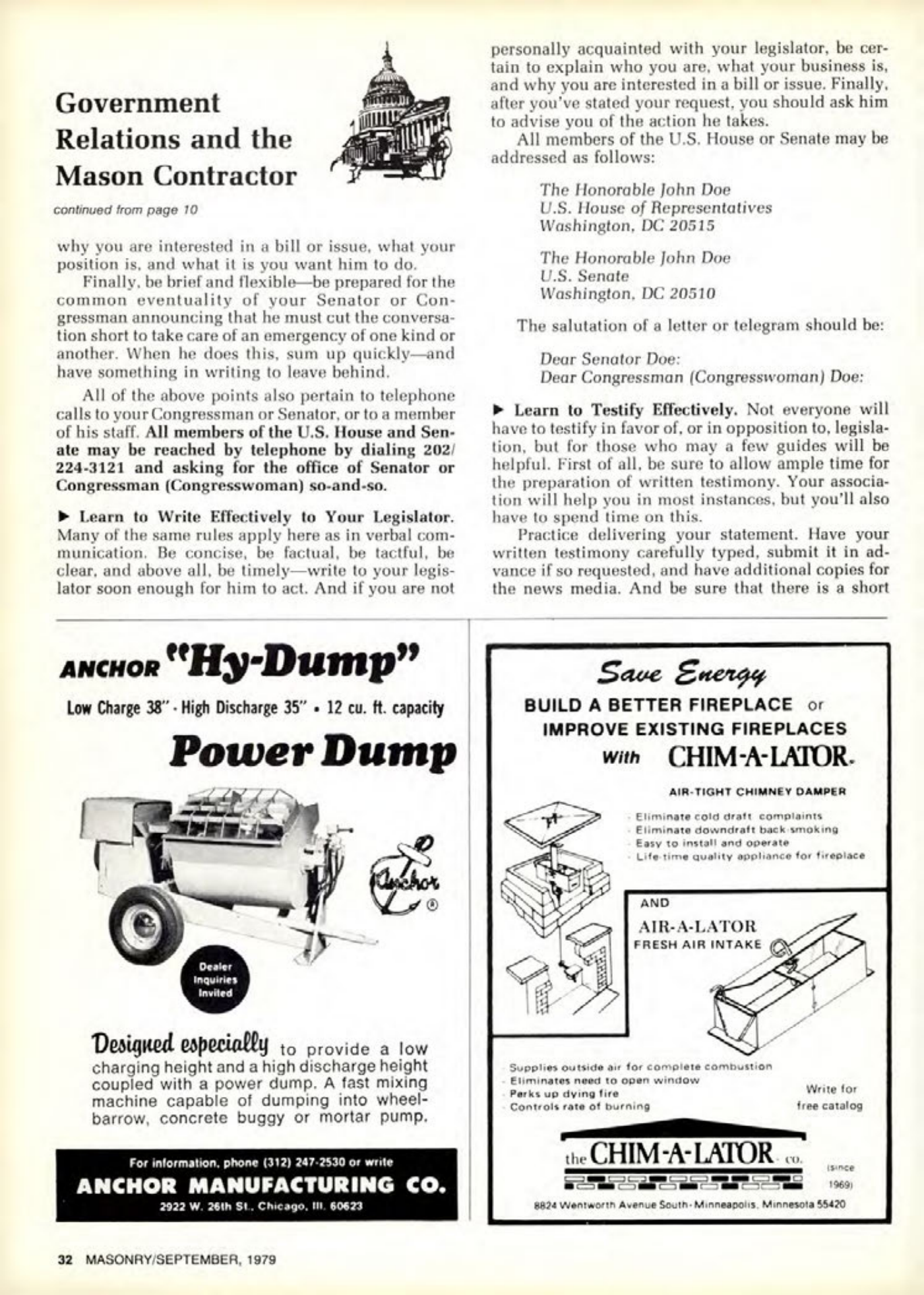 Masonry Magazine September 1979 Page. 32