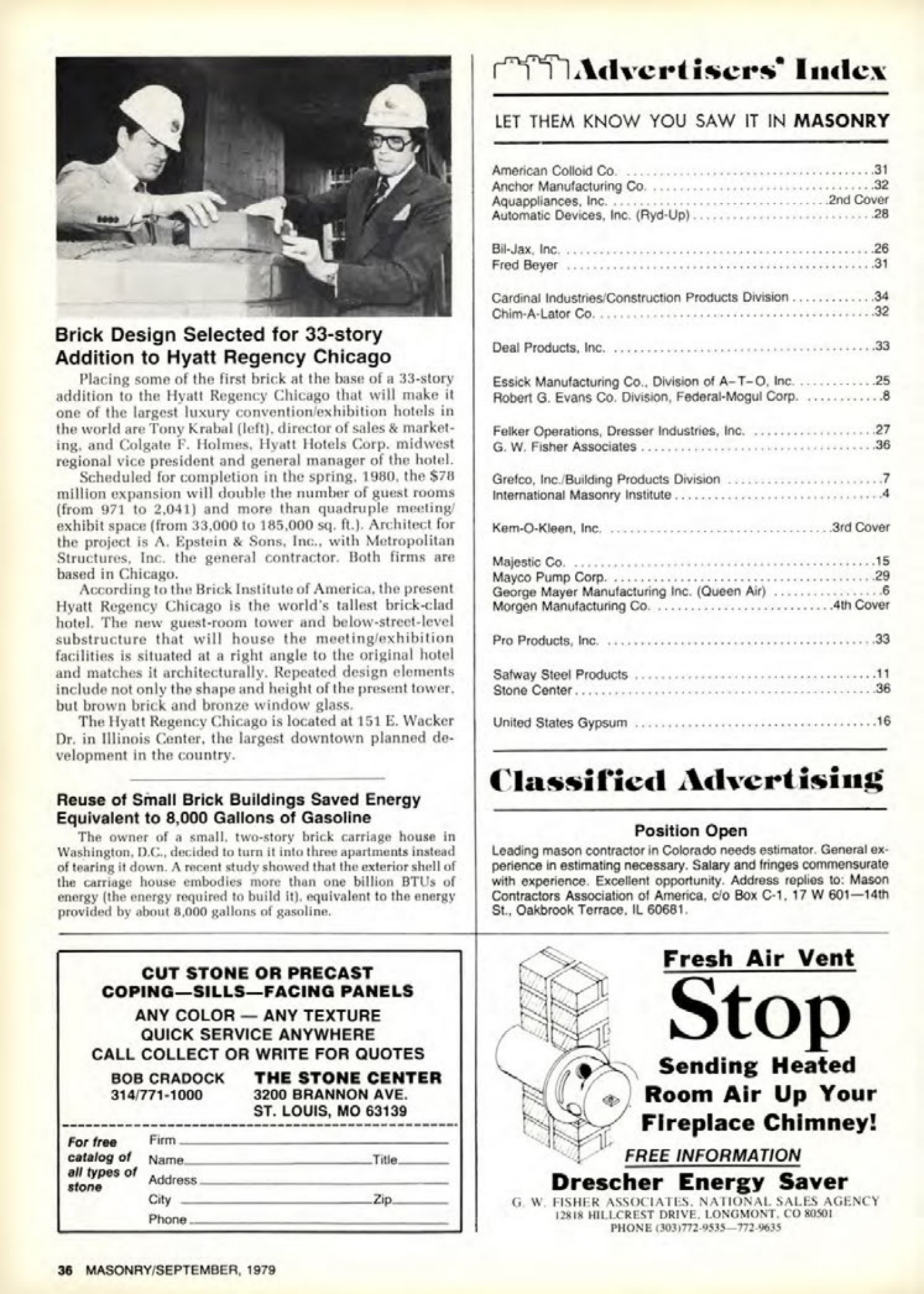 Masonry Magazine September 1979 Page. 36