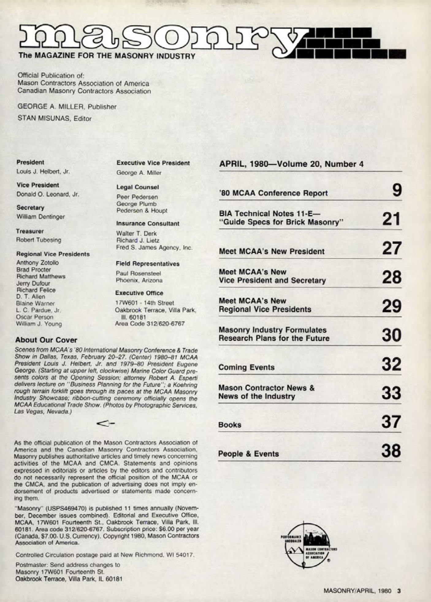Masonry Magazine April 1980 Page. 3