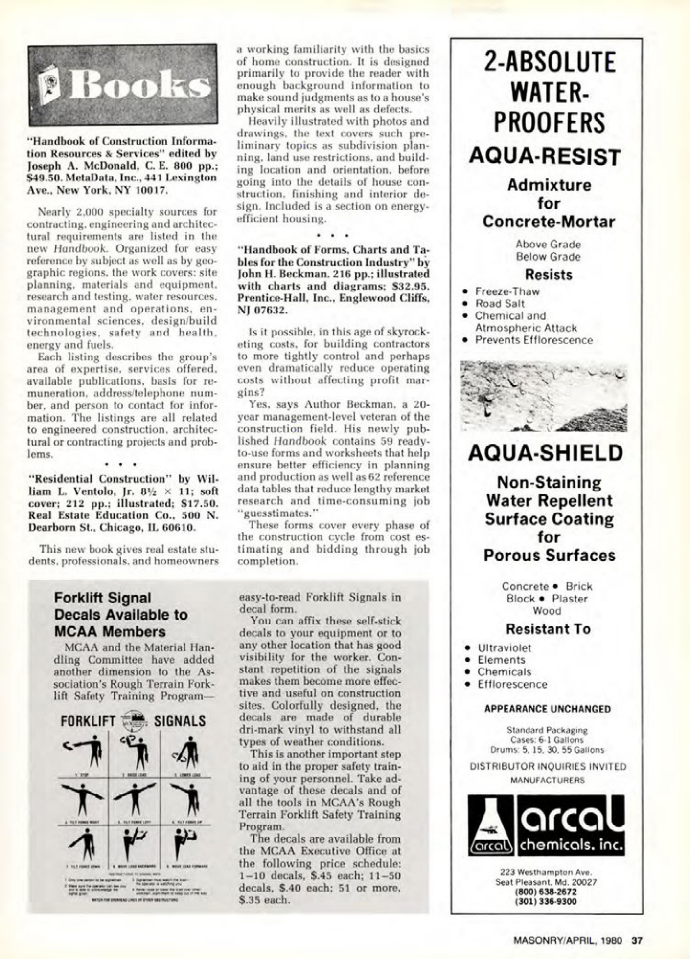 Masonry Magazine April 1980 Page. 37