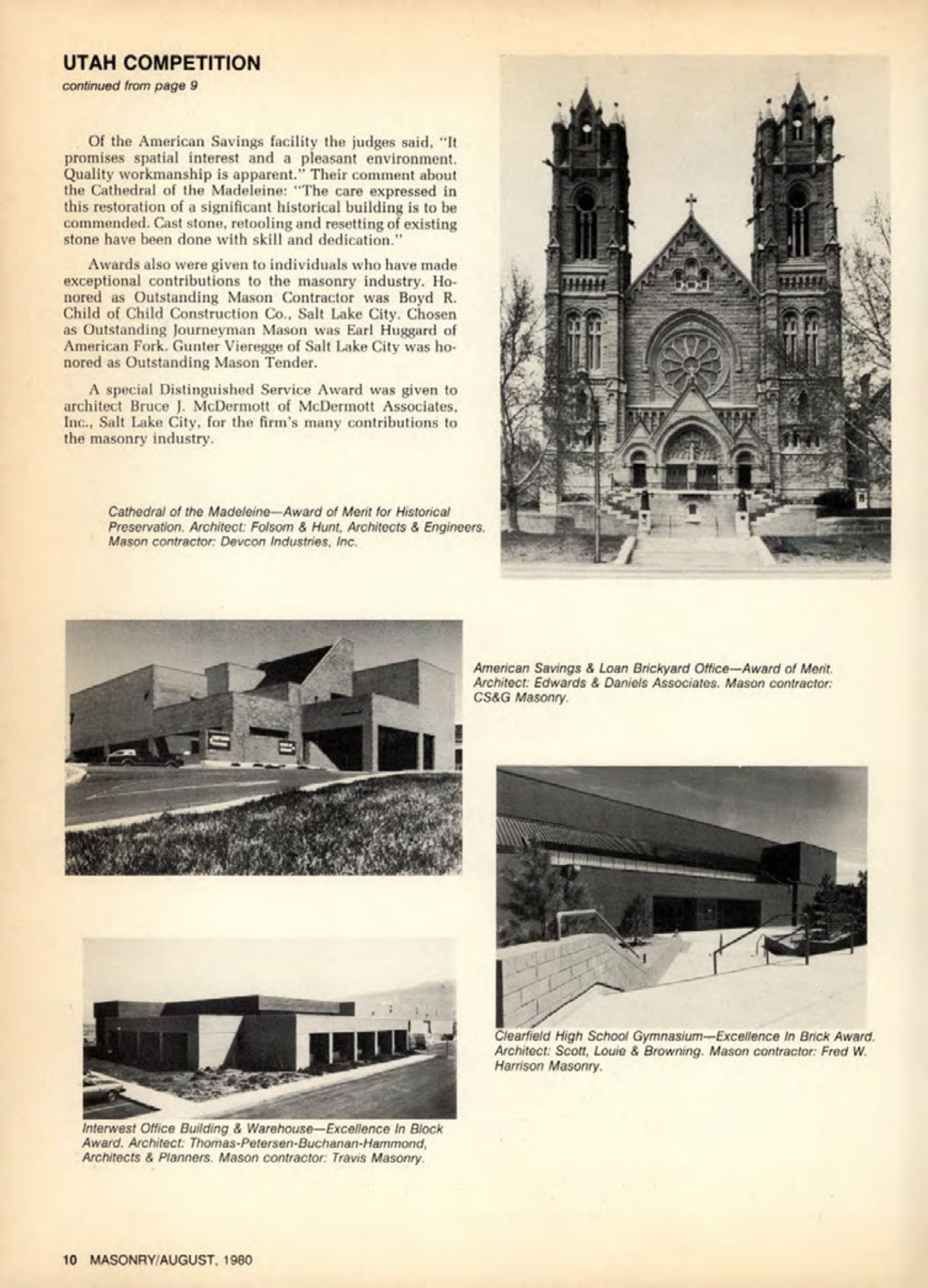 Masonry Magazine August 1980 Page. 10