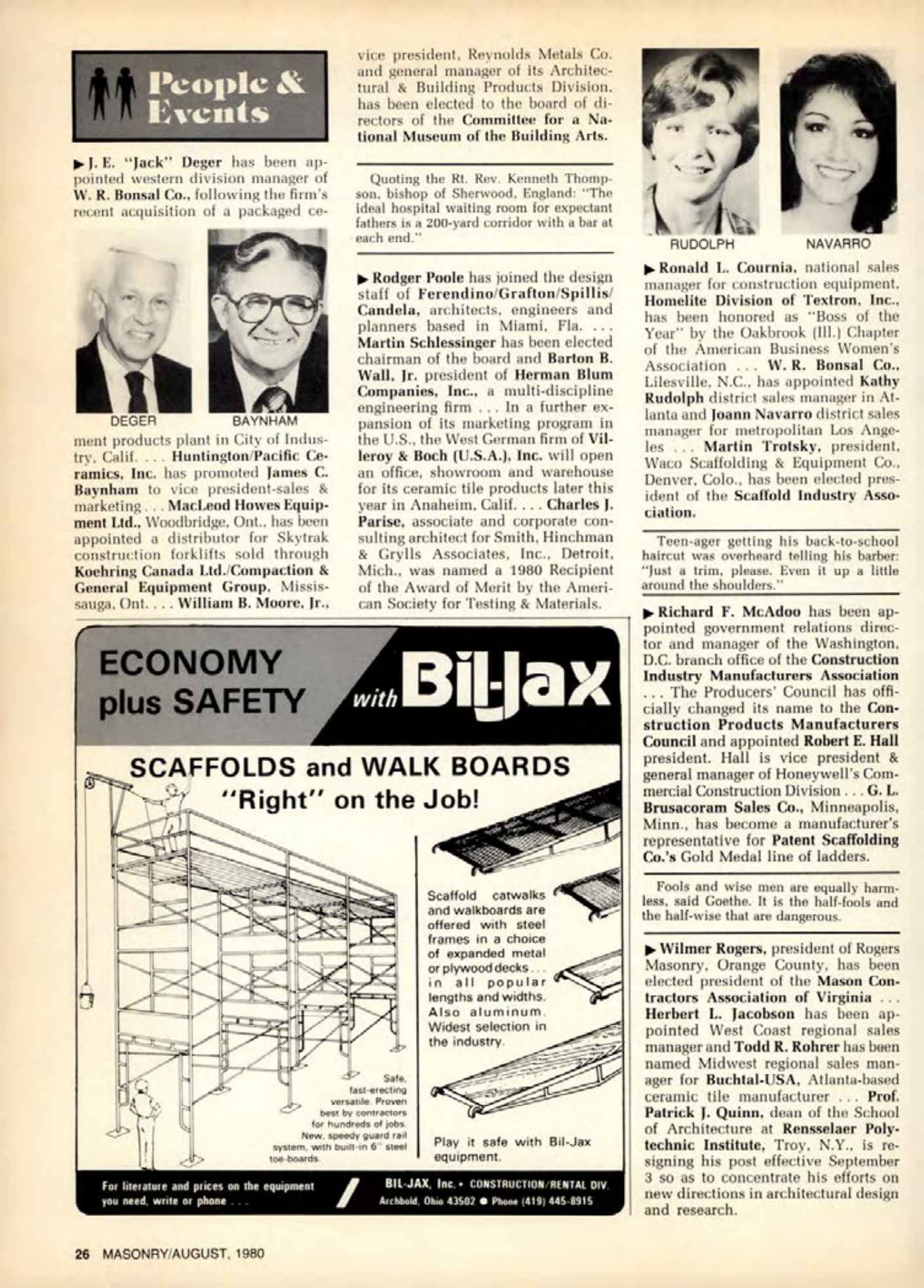 Masonry Magazine August 1980 Page. 26