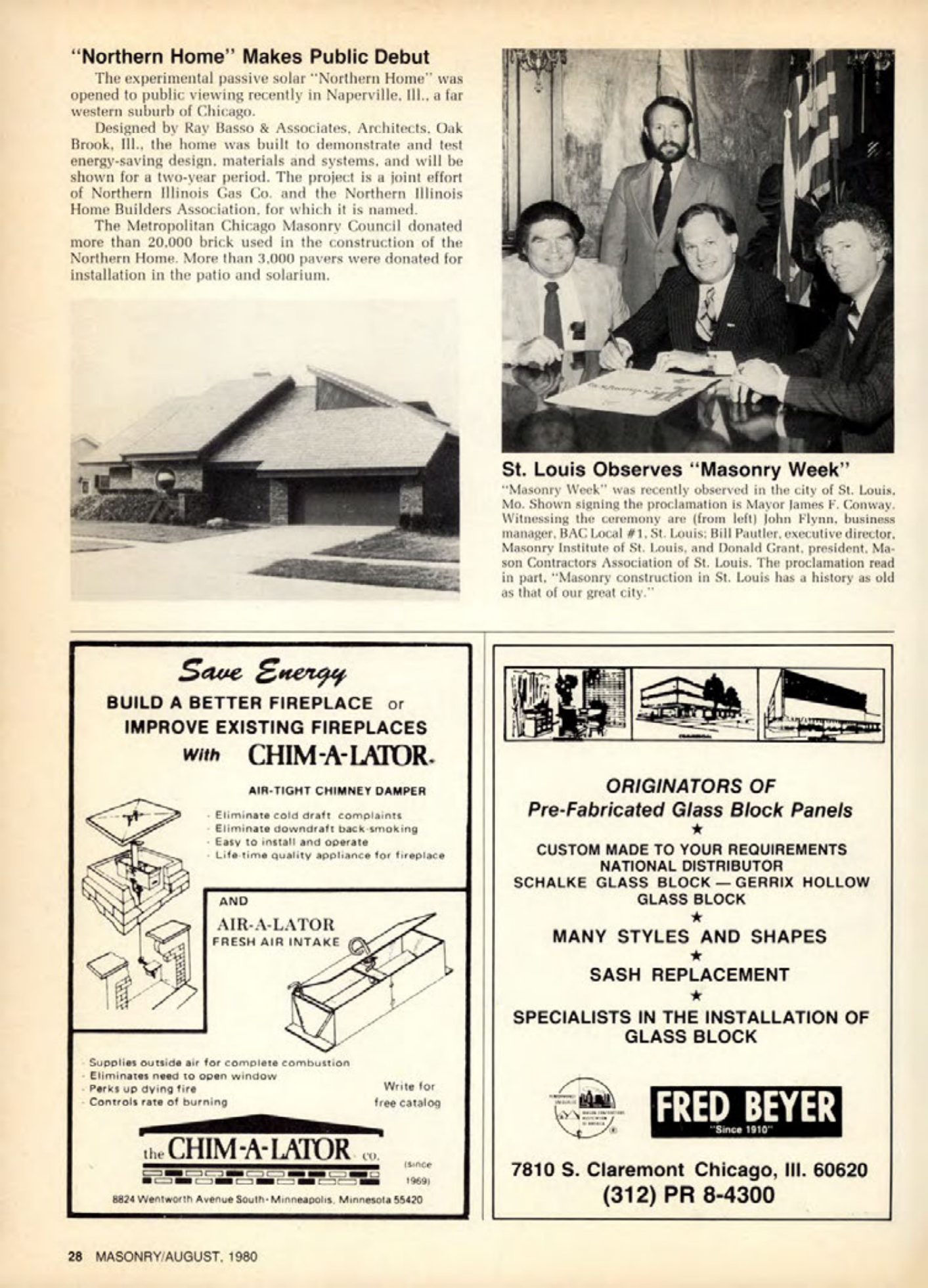 Masonry Magazine August 1980 Page. 28