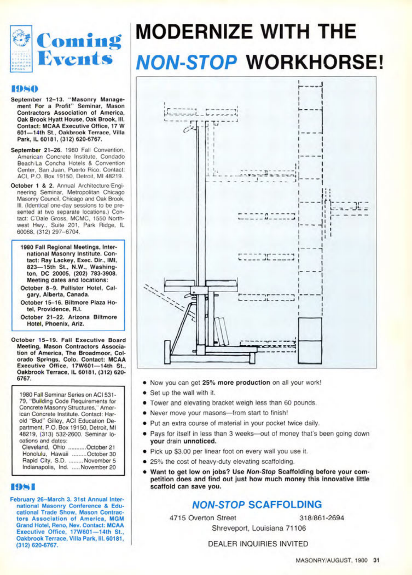 Masonry Magazine August 1980 Page. 31
