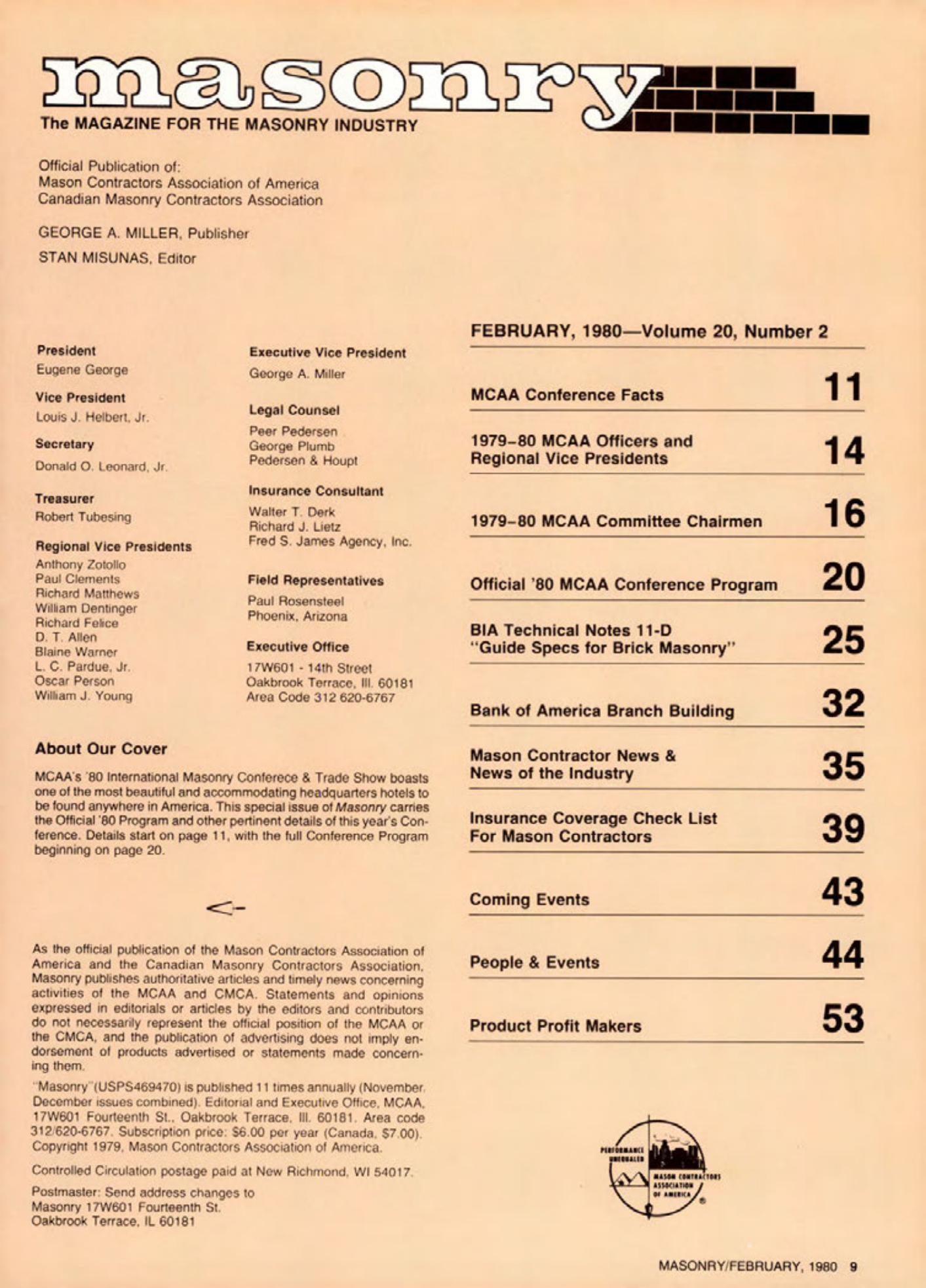 Masonry Magazine February 1980 Page. 9