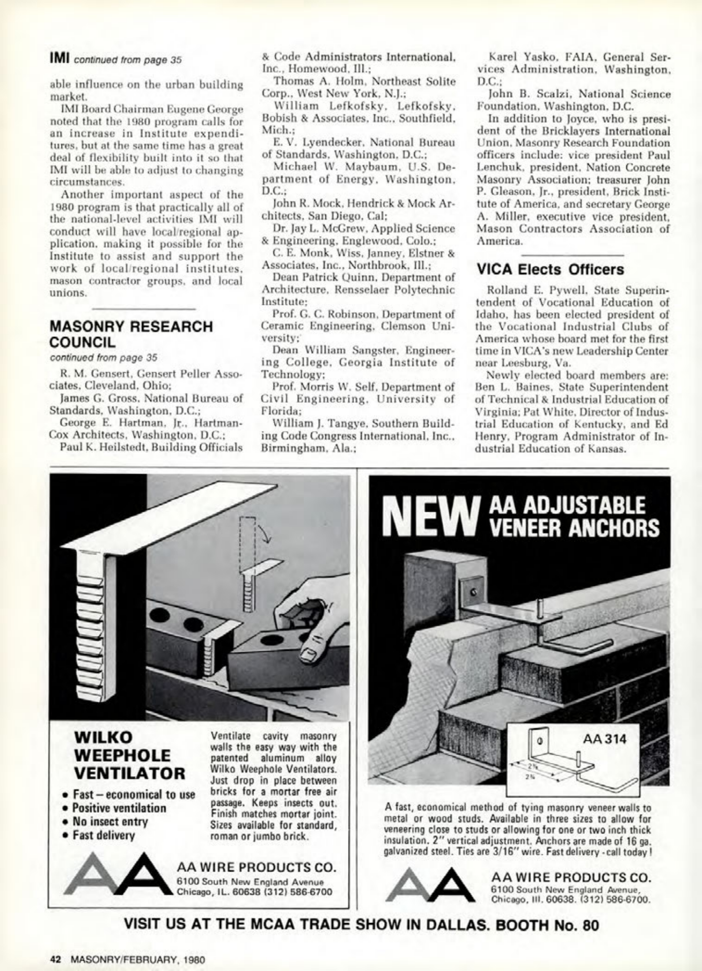 Masonry Magazine February 1980 Page. 42