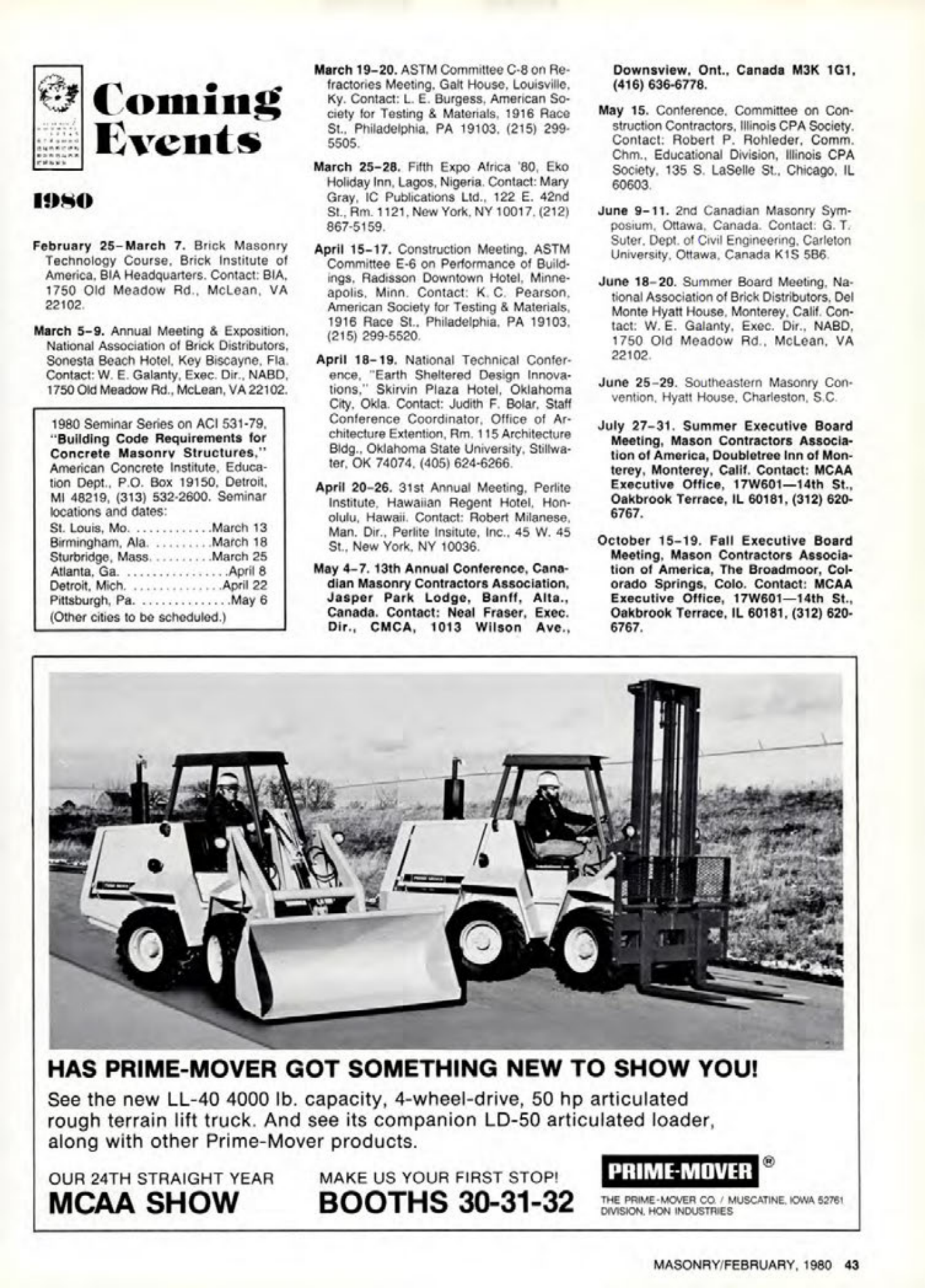 Masonry Magazine February 1980 Page. 43