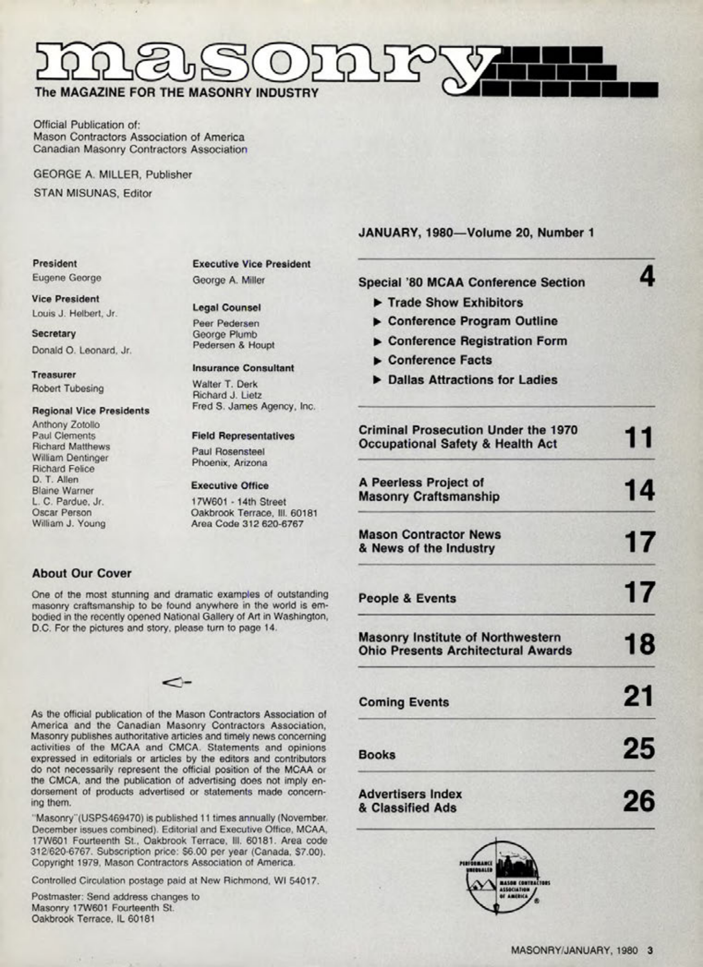 Masonry Magazine January 1980 Page. 3