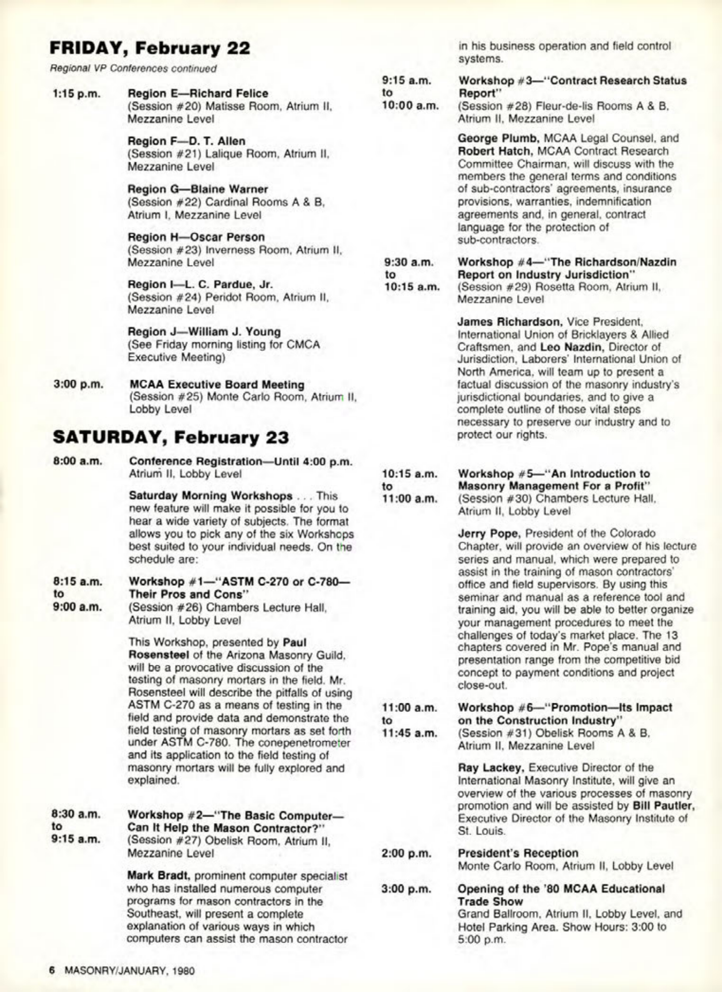 Masonry Magazine January 1980 Page. 6