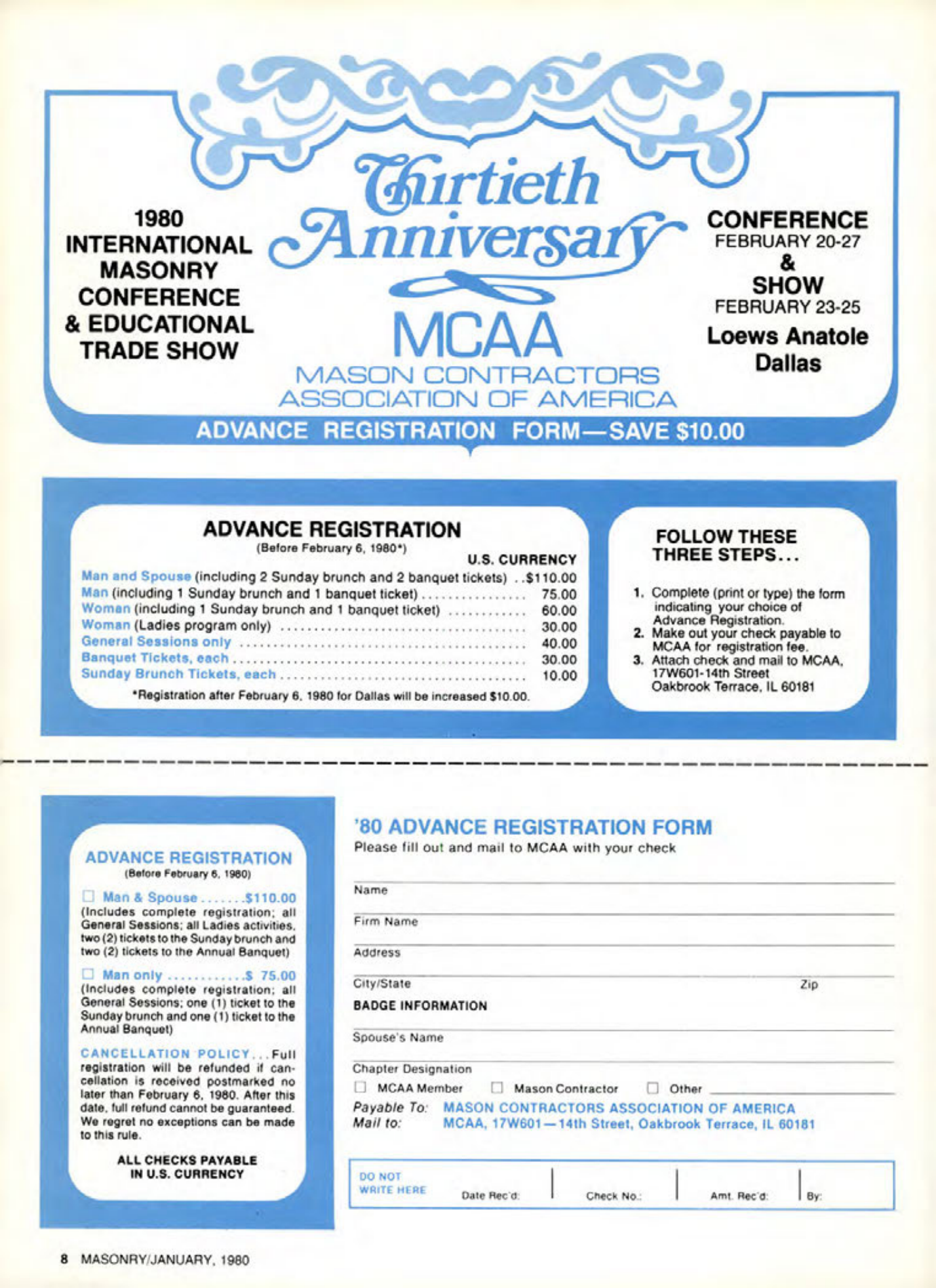 Masonry Magazine January 1980 Page. 8