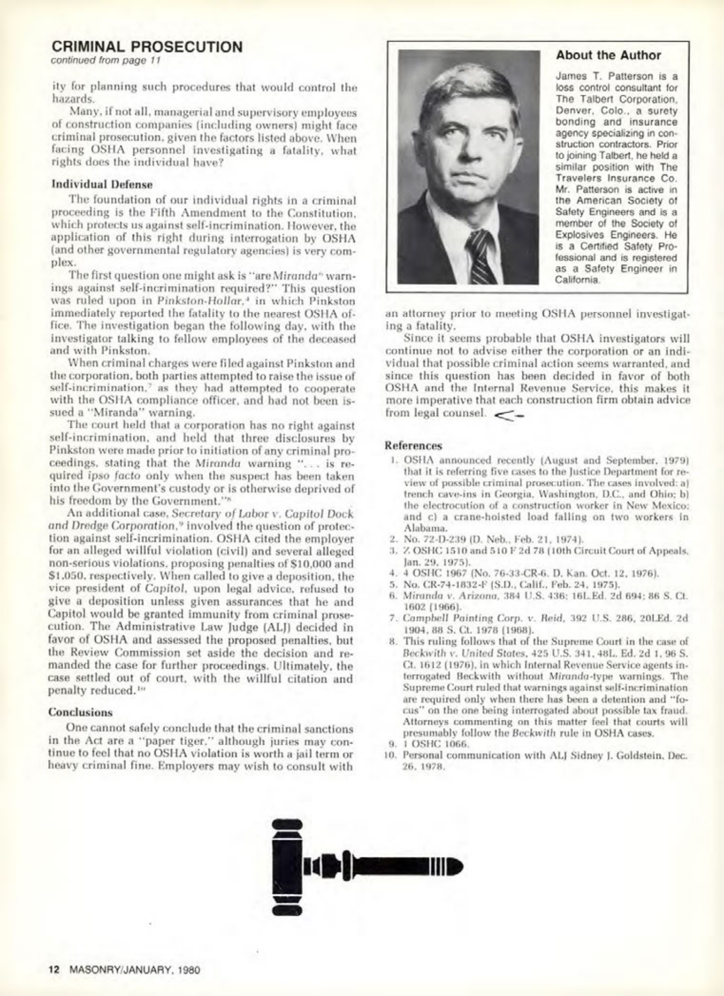 Masonry Magazine January 1980 Page. 12
