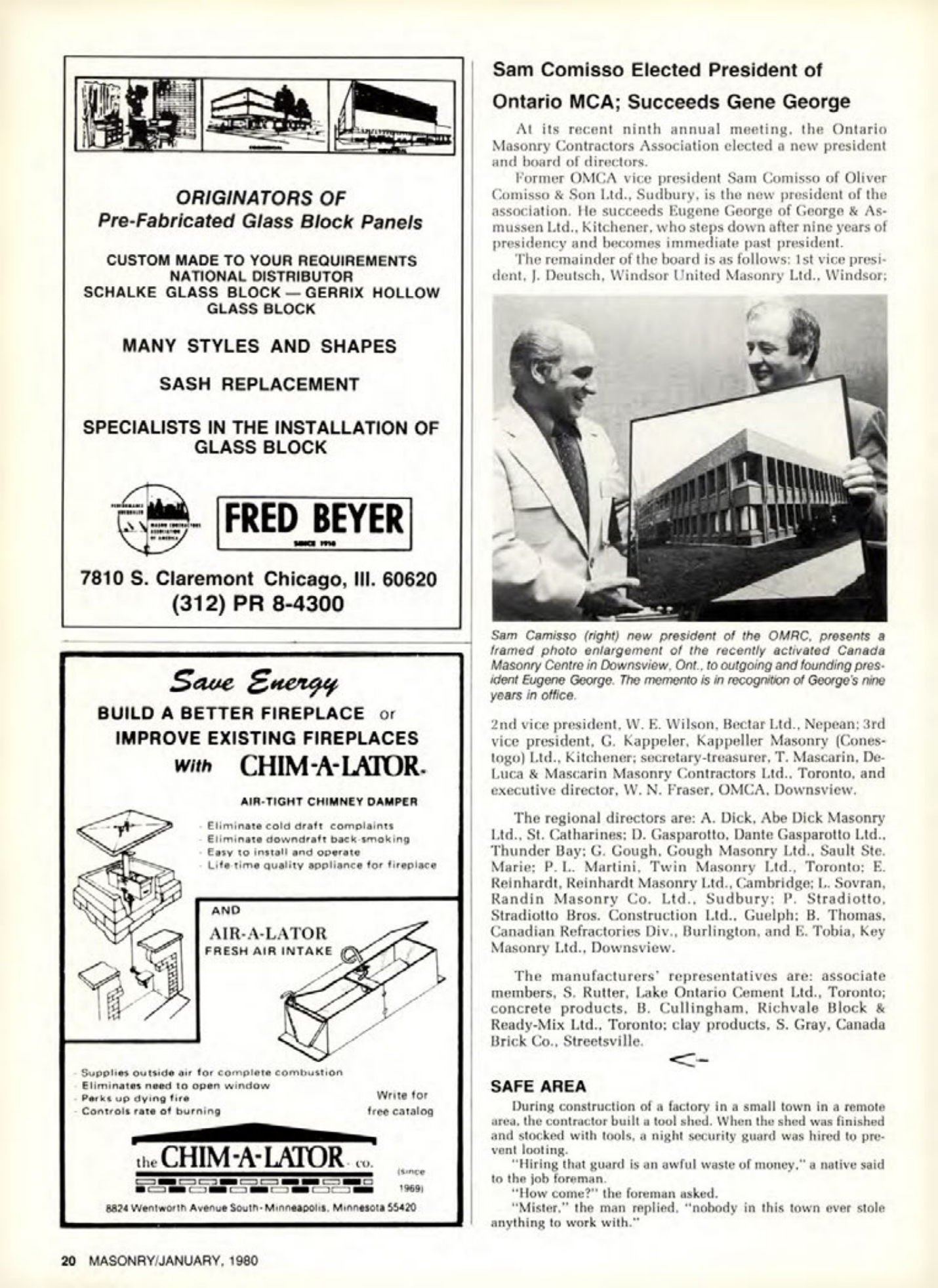 Masonry Magazine January 1980 Page.20