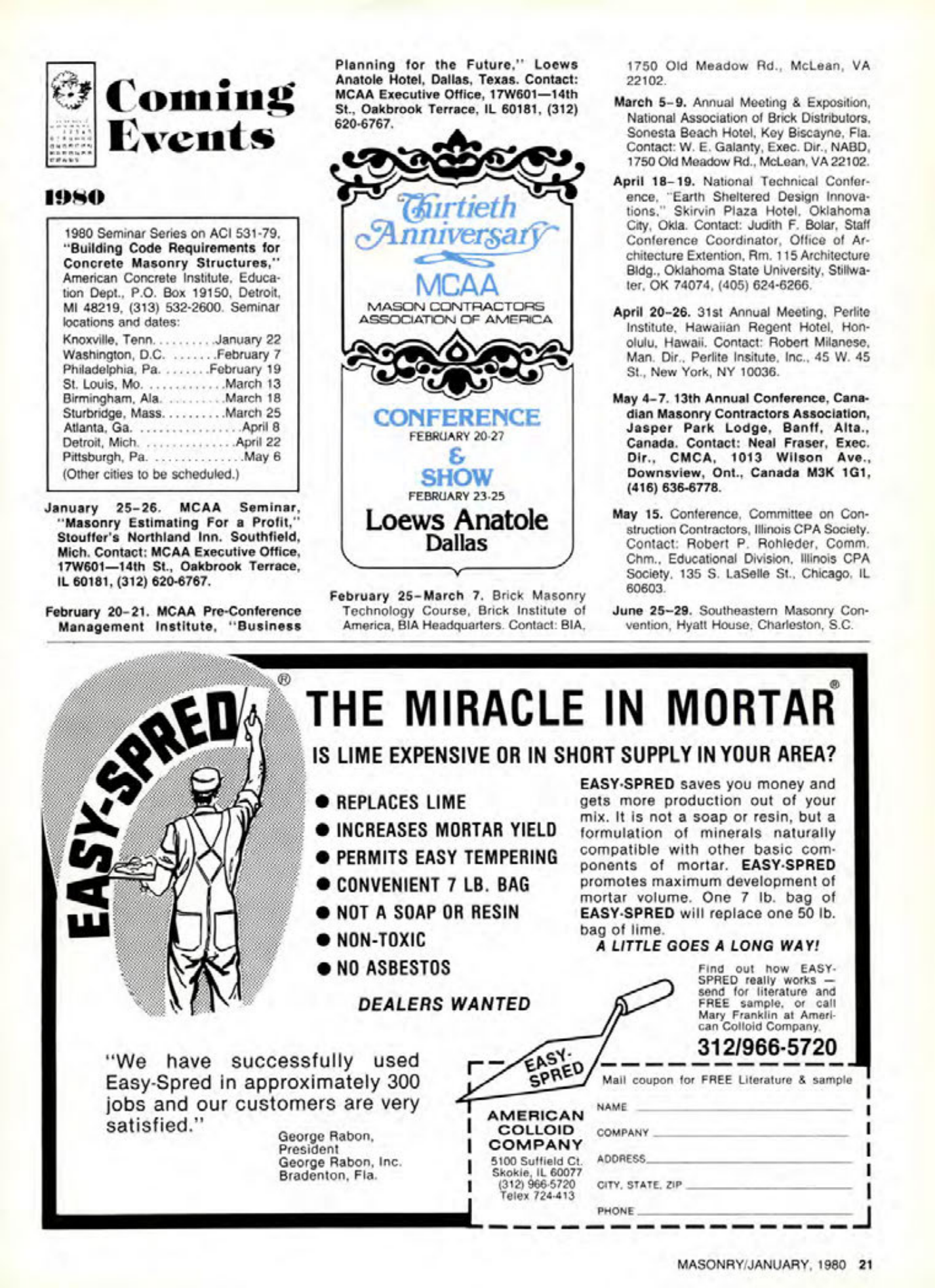 Masonry Magazine January 1980 Page.21