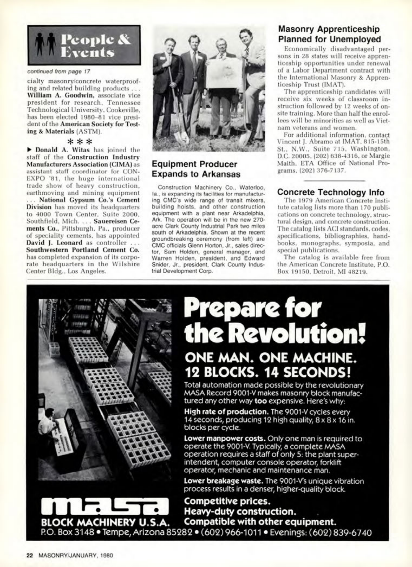 Masonry Magazine January 1980 Page.22