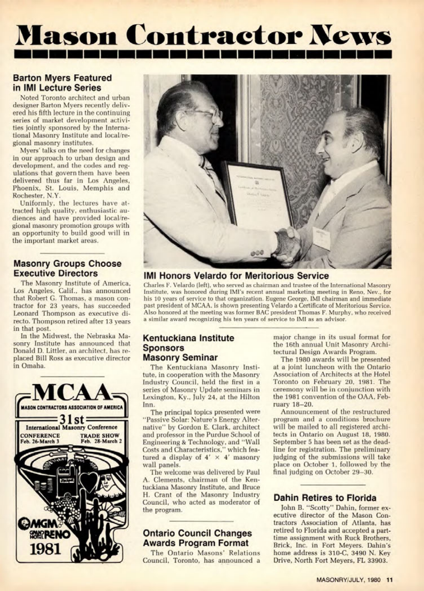 Masonry Magazine July 1980 Page. 11