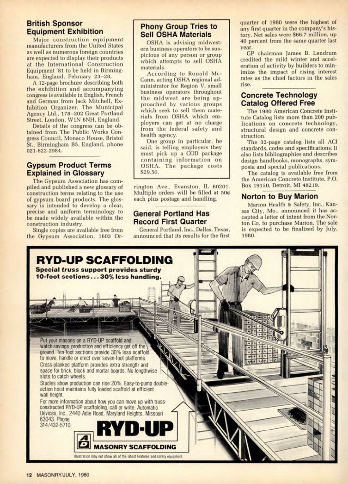 Masonry Magazine July 1980 Page. 12