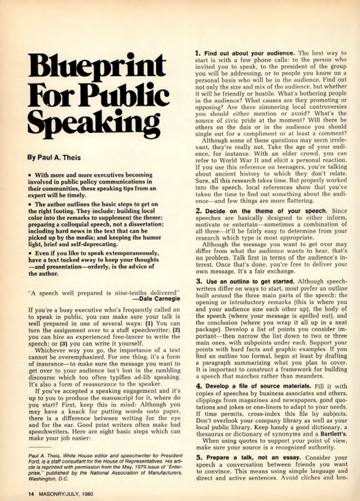 Masonry Magazine July 1980 Page. 14
