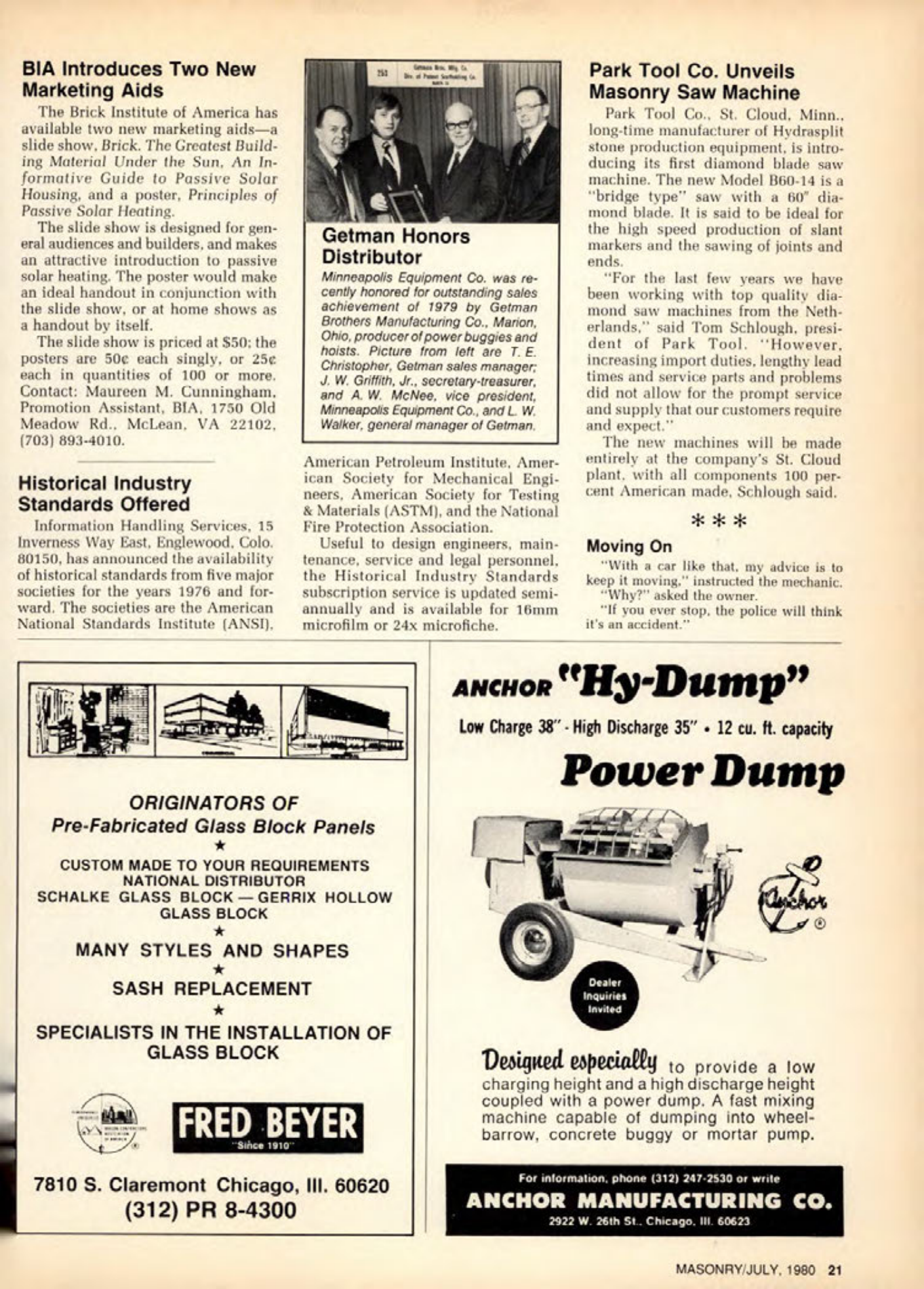 Masonry Magazine July 1980 Page. 21