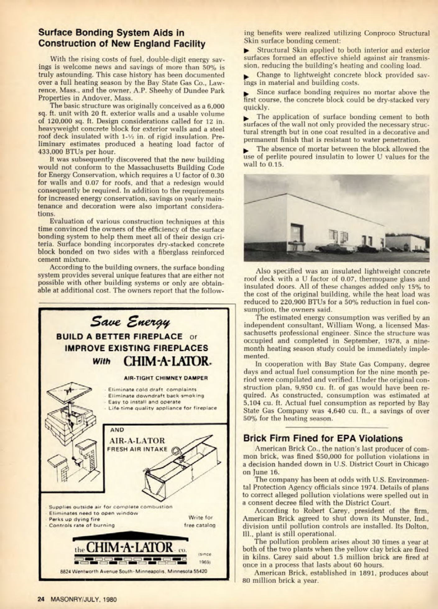 Masonry Magazine July 1980 Page. 24