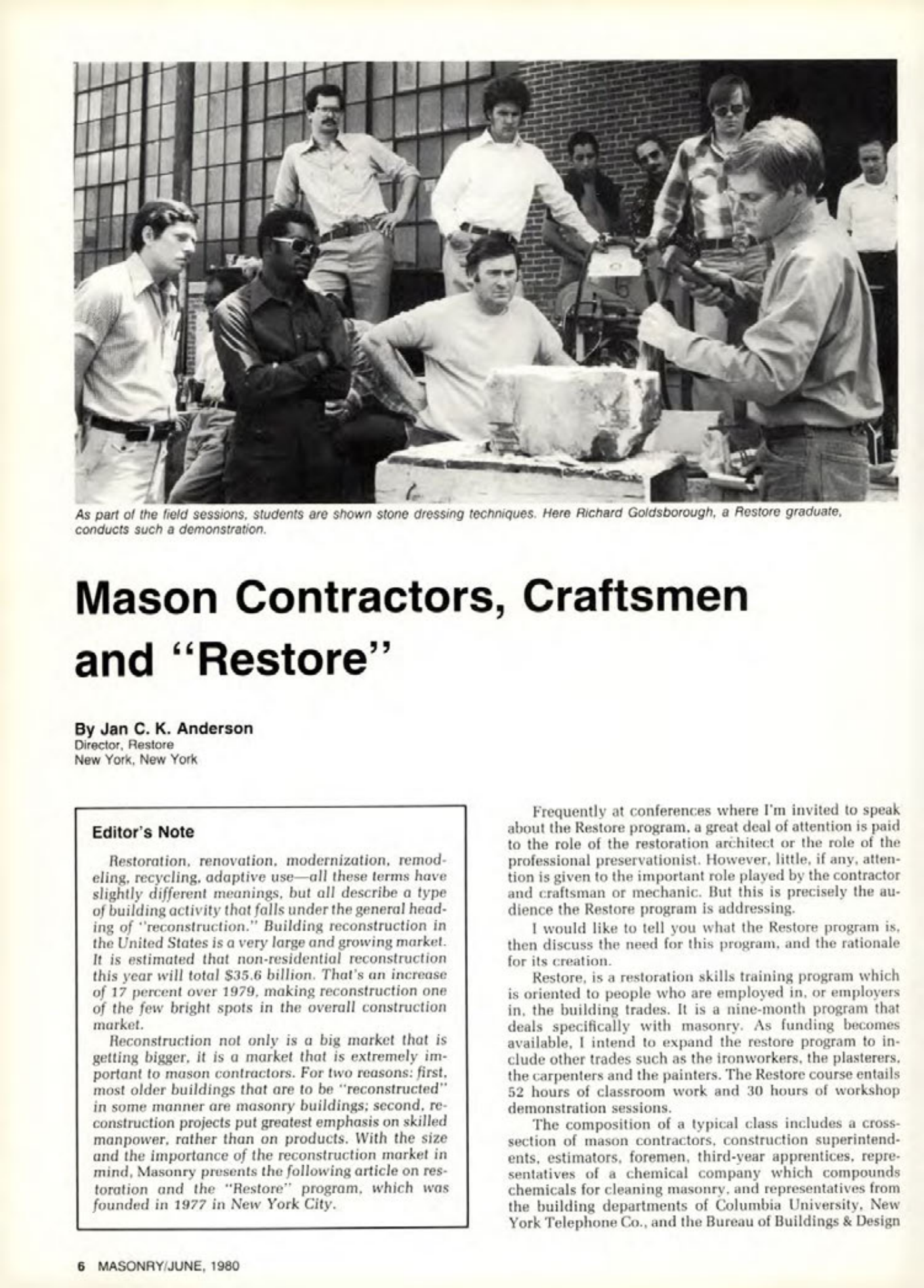 Masonry Magazine June 1980 Page. 6