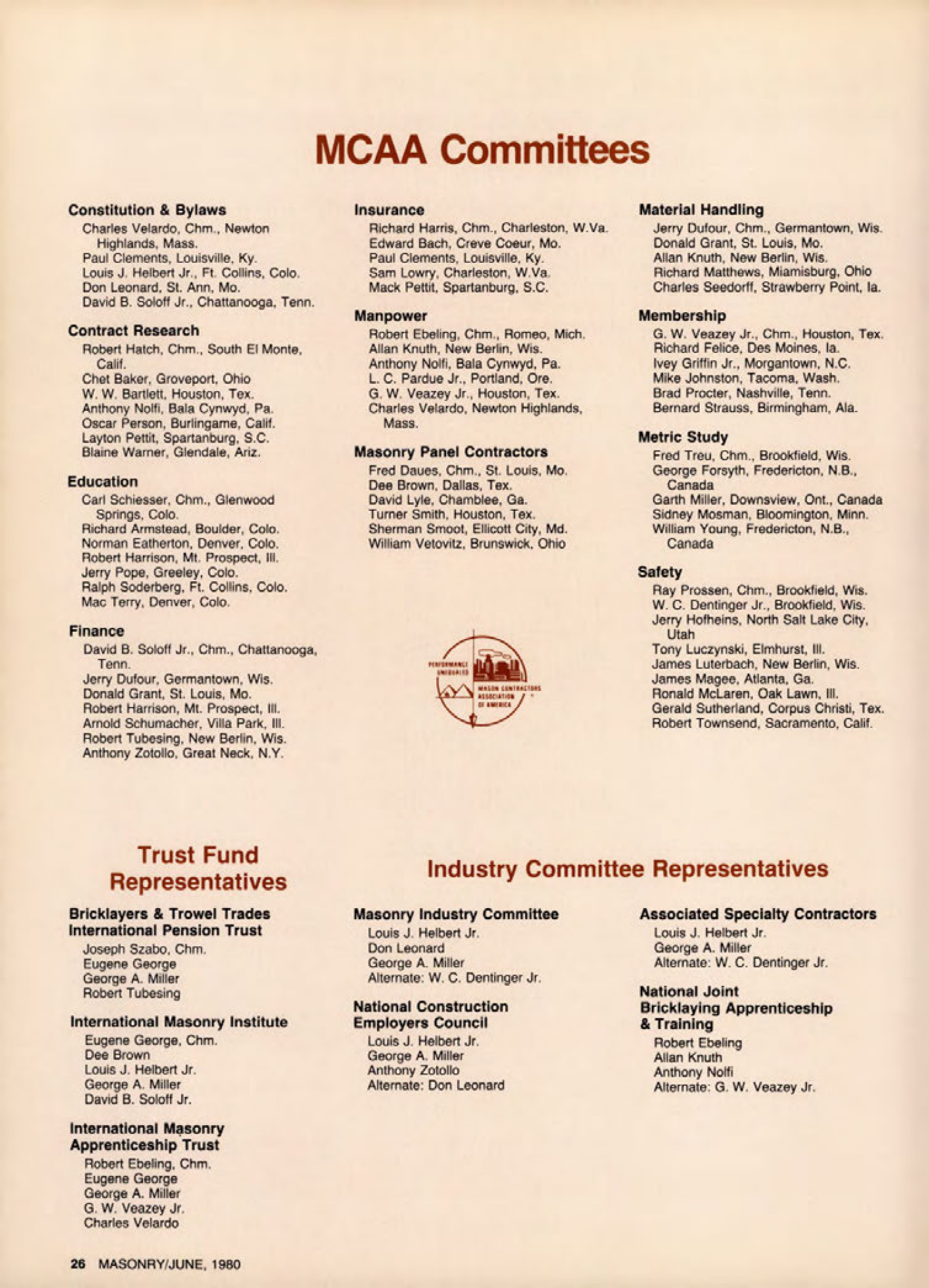 Masonry Magazine June 1980 Page. 26