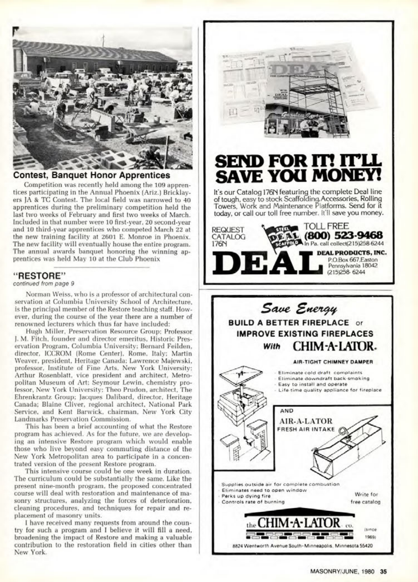 Masonry Magazine June 1980 Page. 35