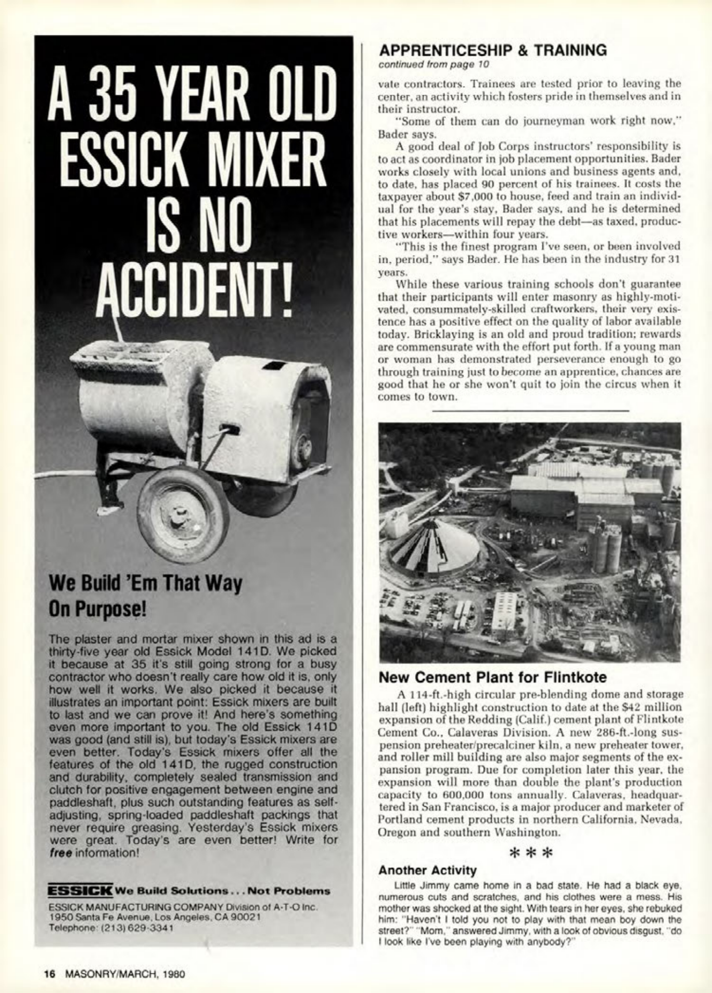Masonry Magazine March 1980 Page. 16
