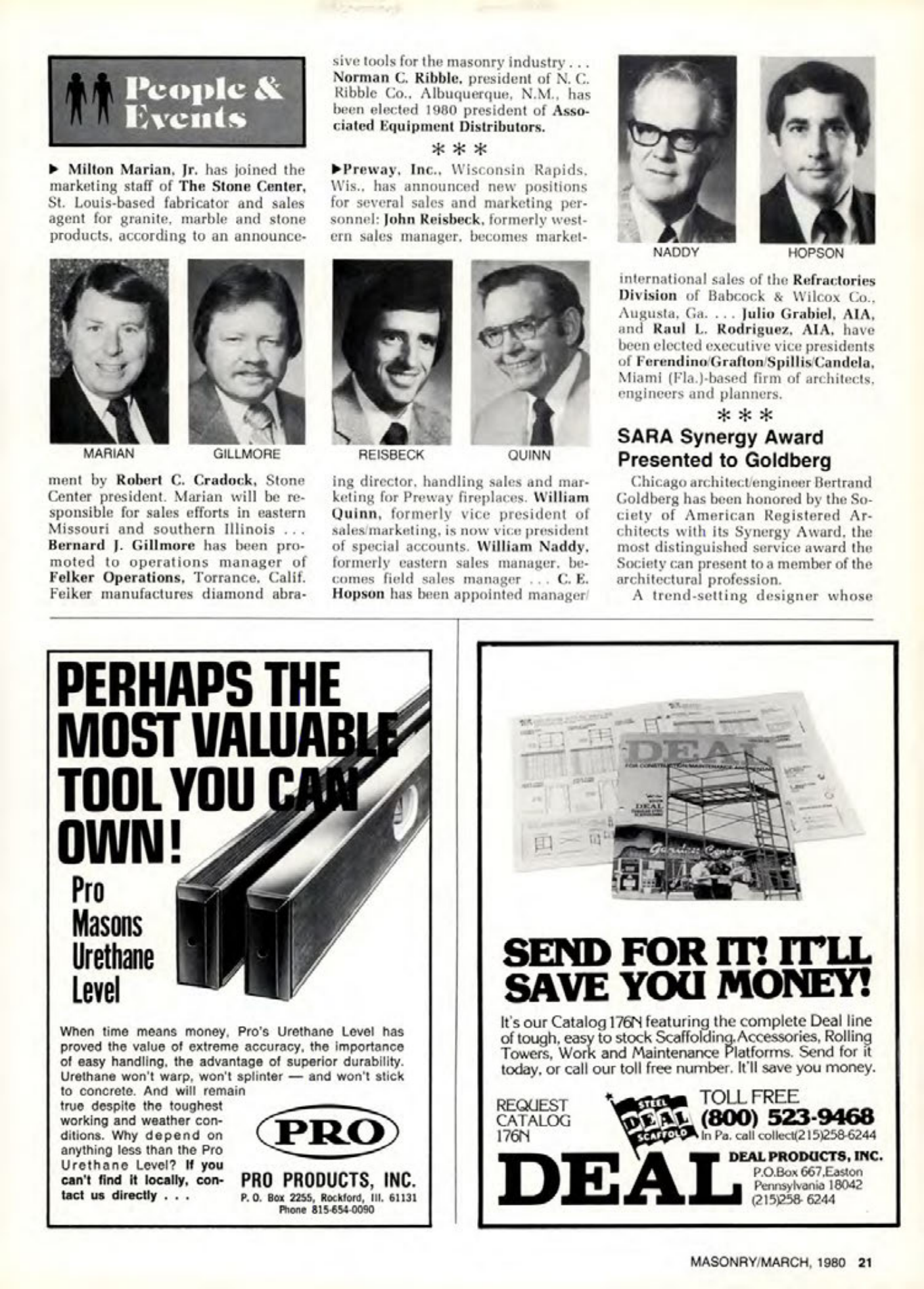 Masonry Magazine March 1980 Page. 21