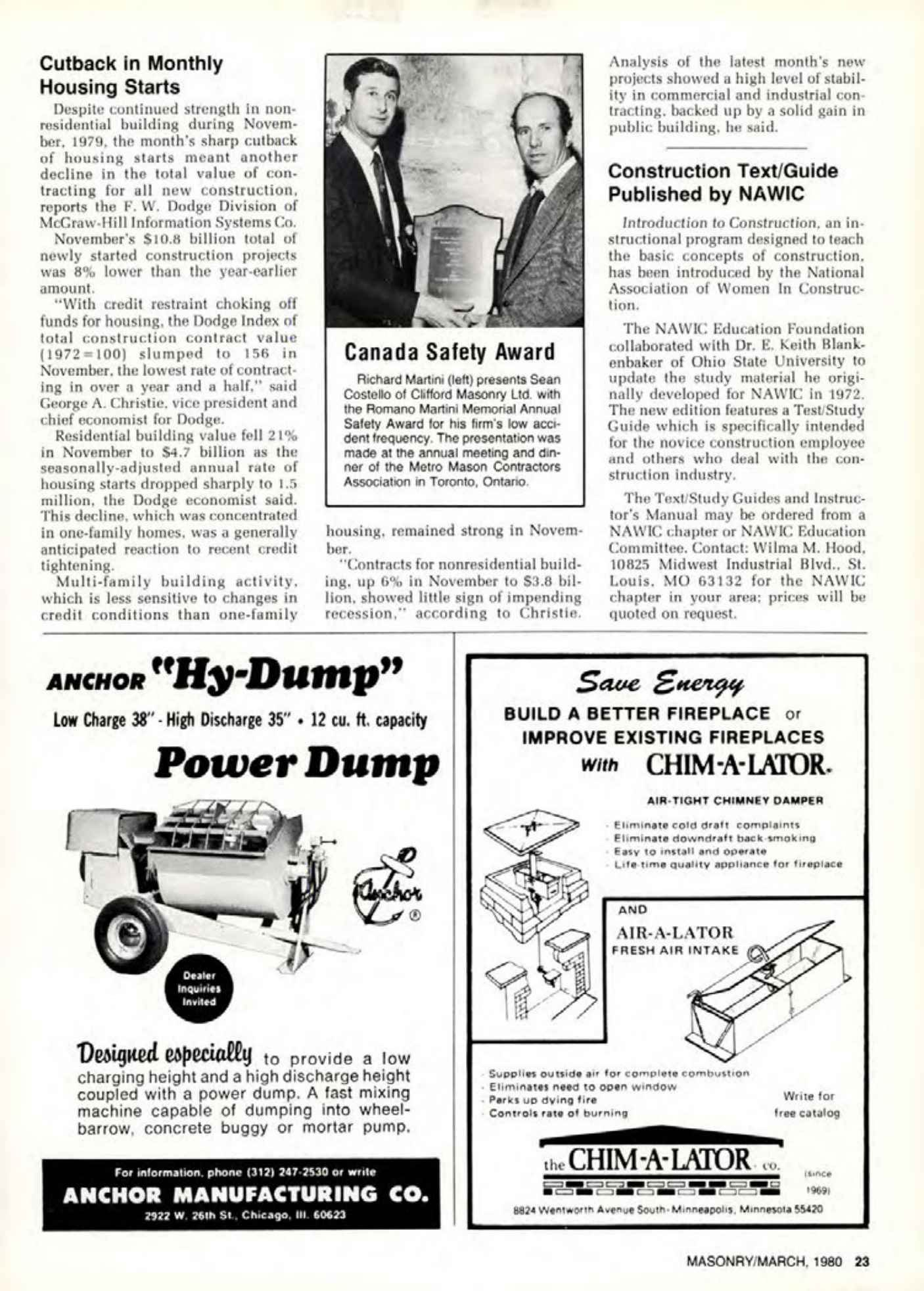 Masonry Magazine March 1980 Page. 23