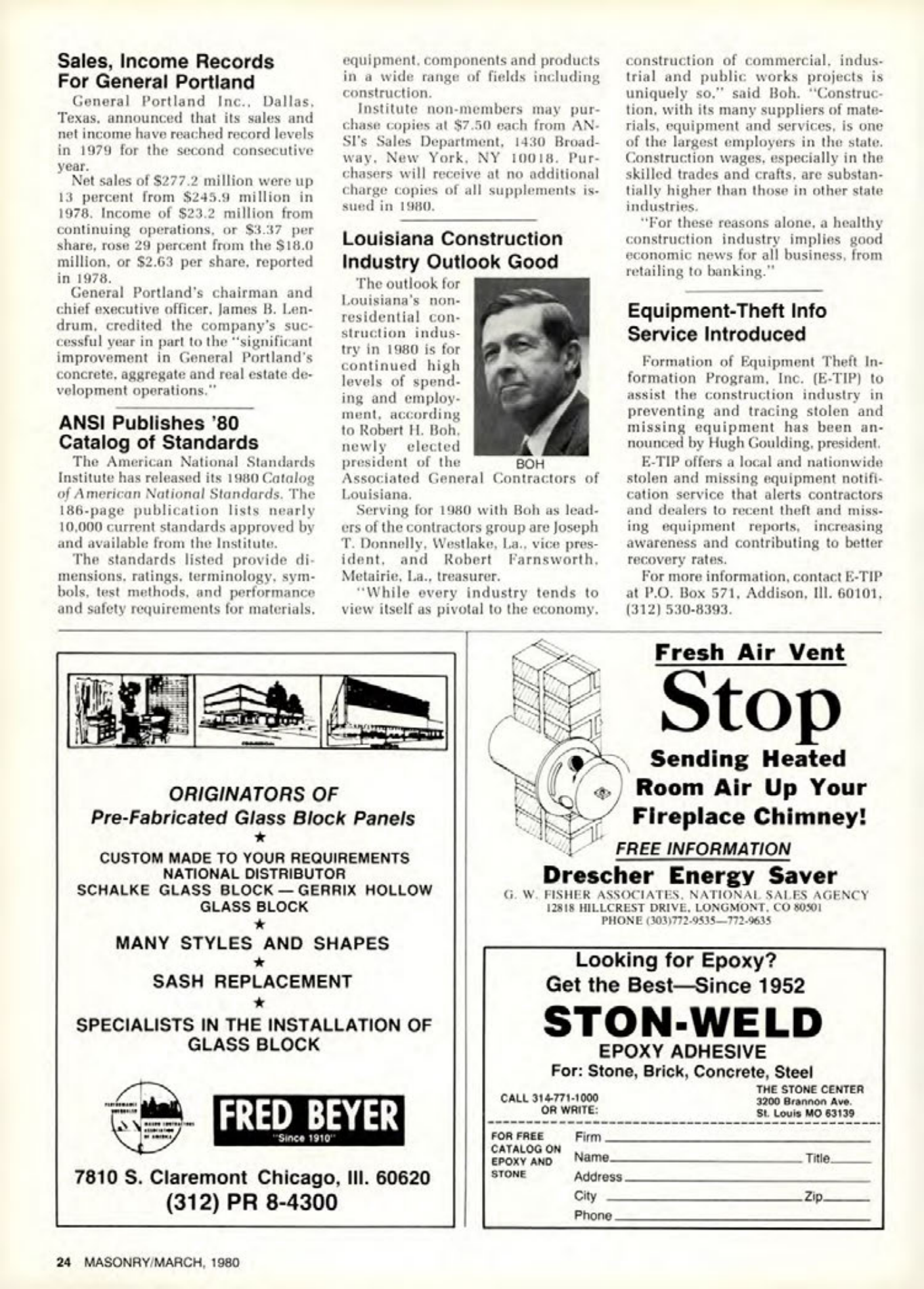 Masonry Magazine March 1980 Page. 24