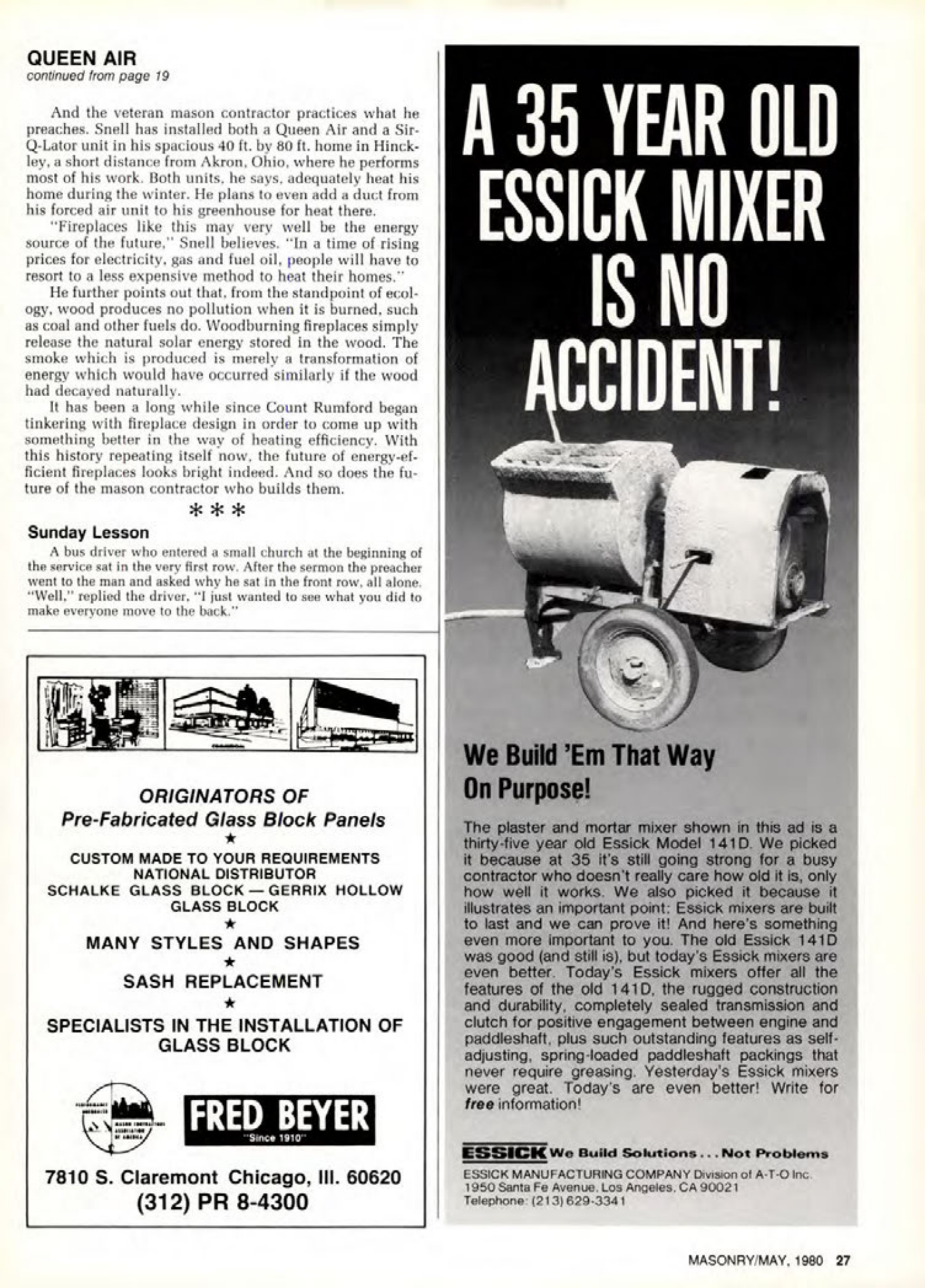Masonry Magazine May 1980 Page. 27