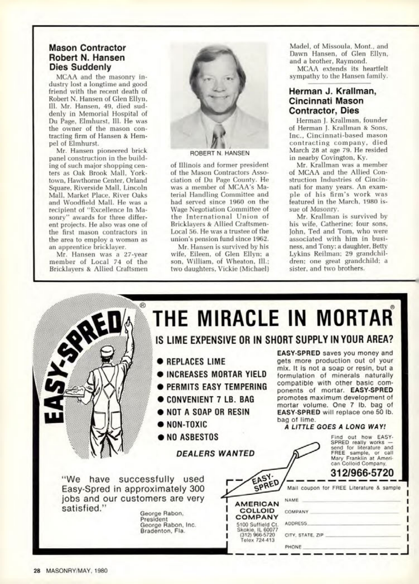Masonry Magazine May 1980 Page. 28