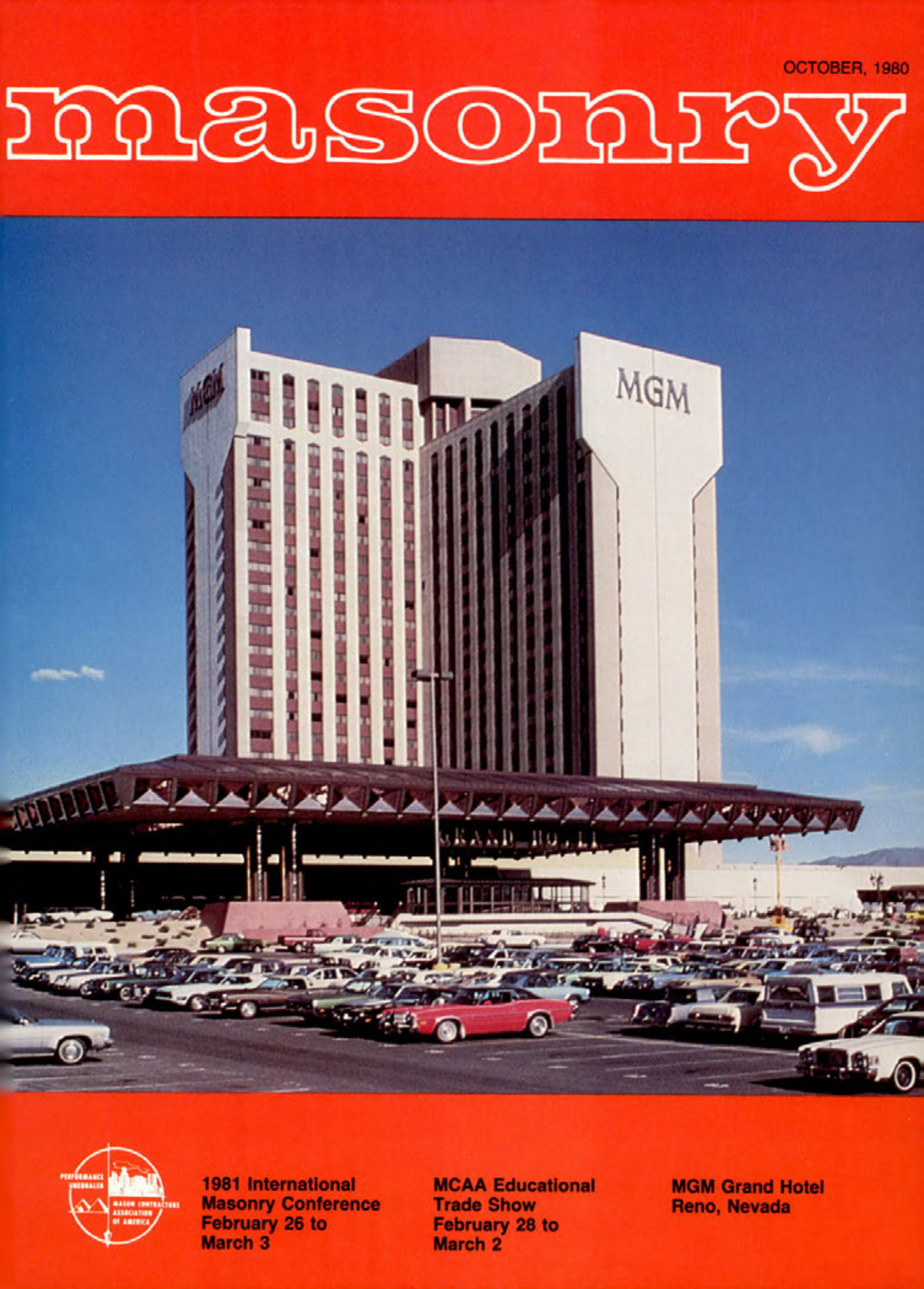 Masonry Magazine October 1980 Page. 1
