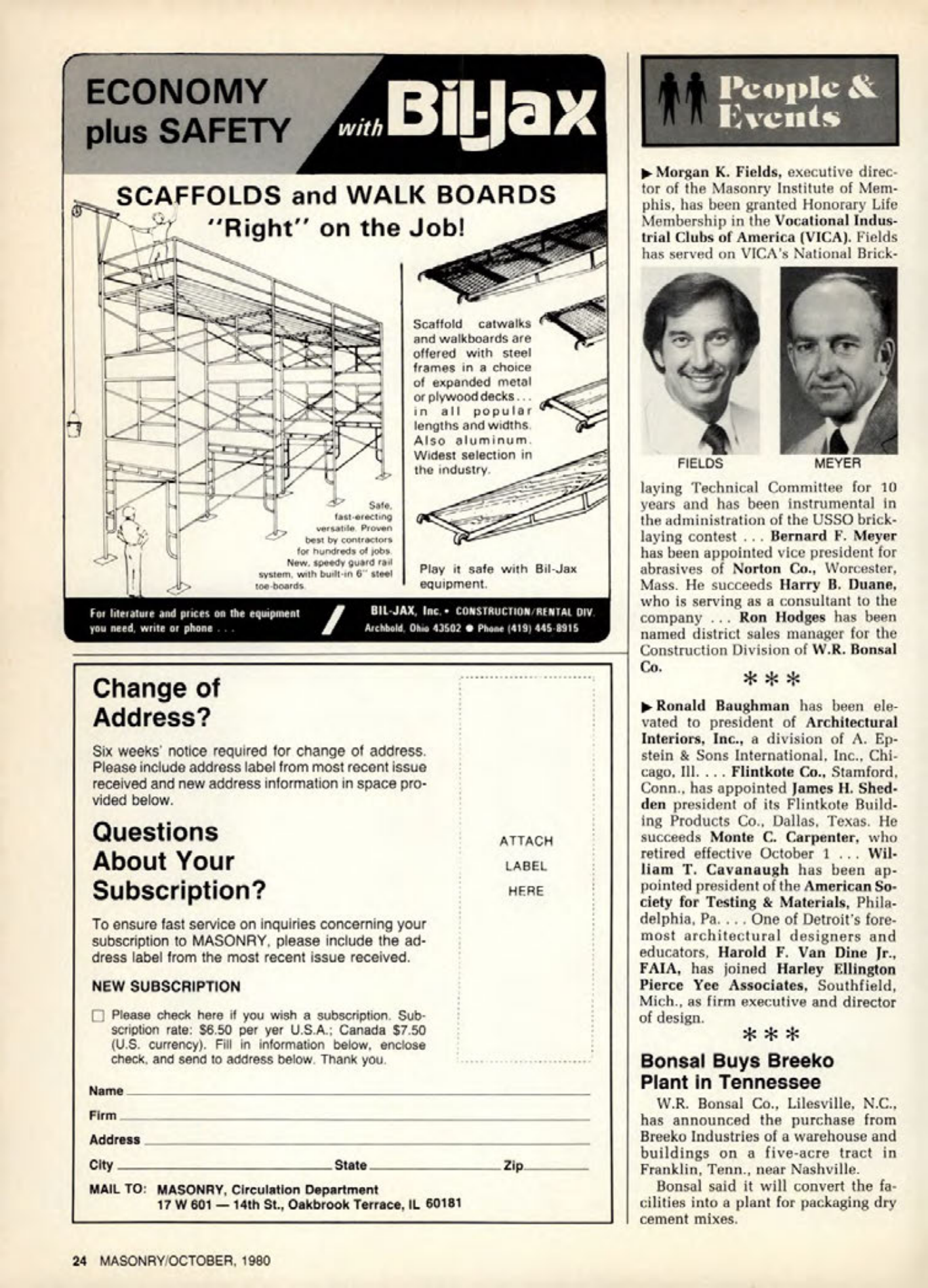 Masonry Magazine October 1980 Page. 24