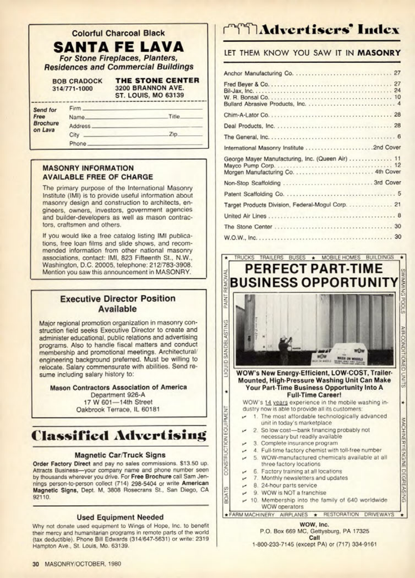 Masonry Magazine October 1980 Page. 30
