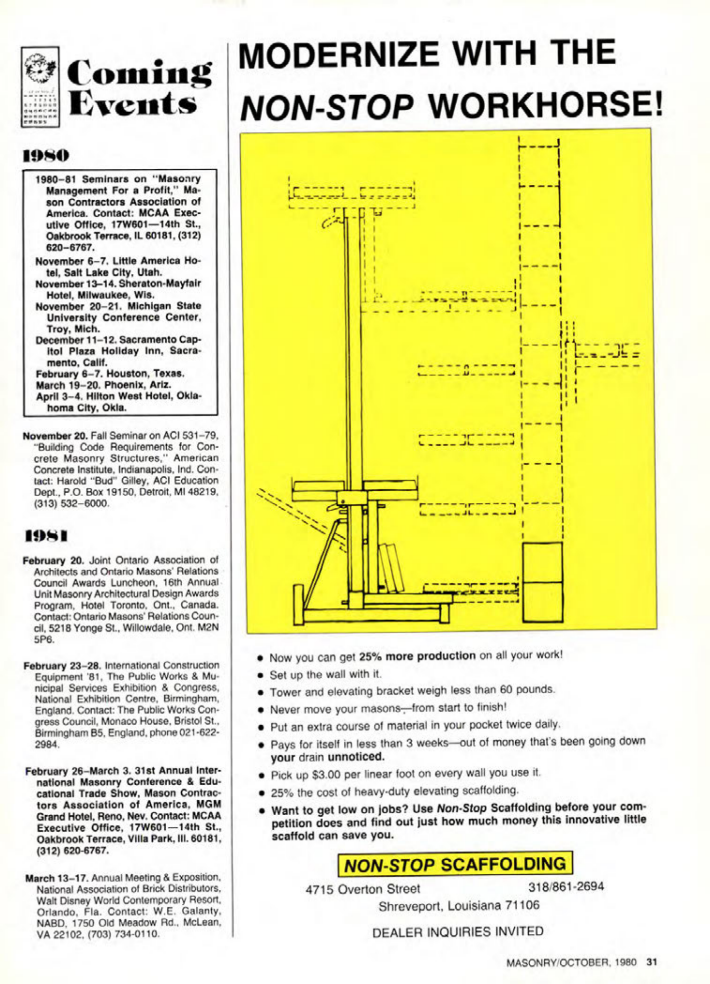 Masonry Magazine October 1980 Page. 31