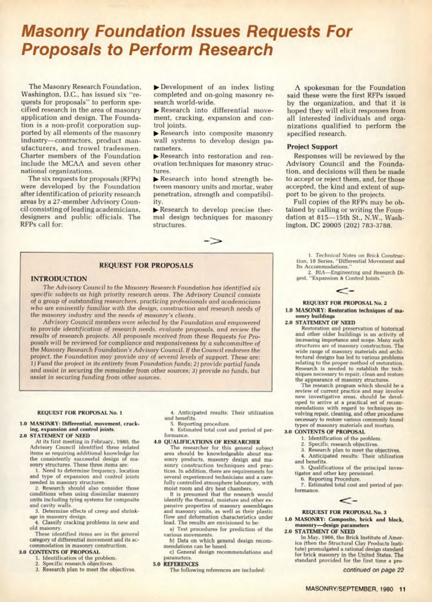 Masonry Magazine September 1980 Page. 11