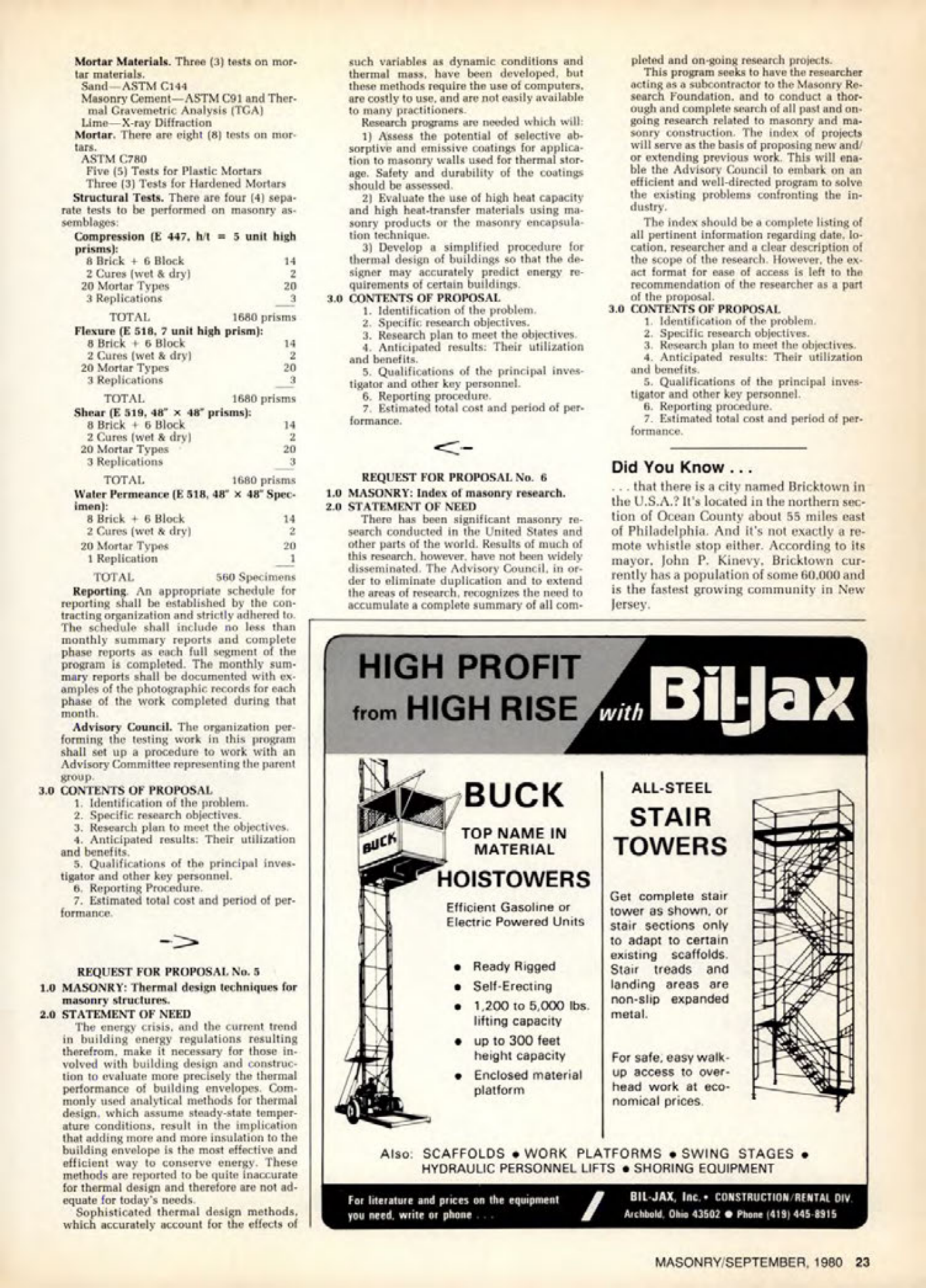 Masonry Magazine September 1980 Page. 23