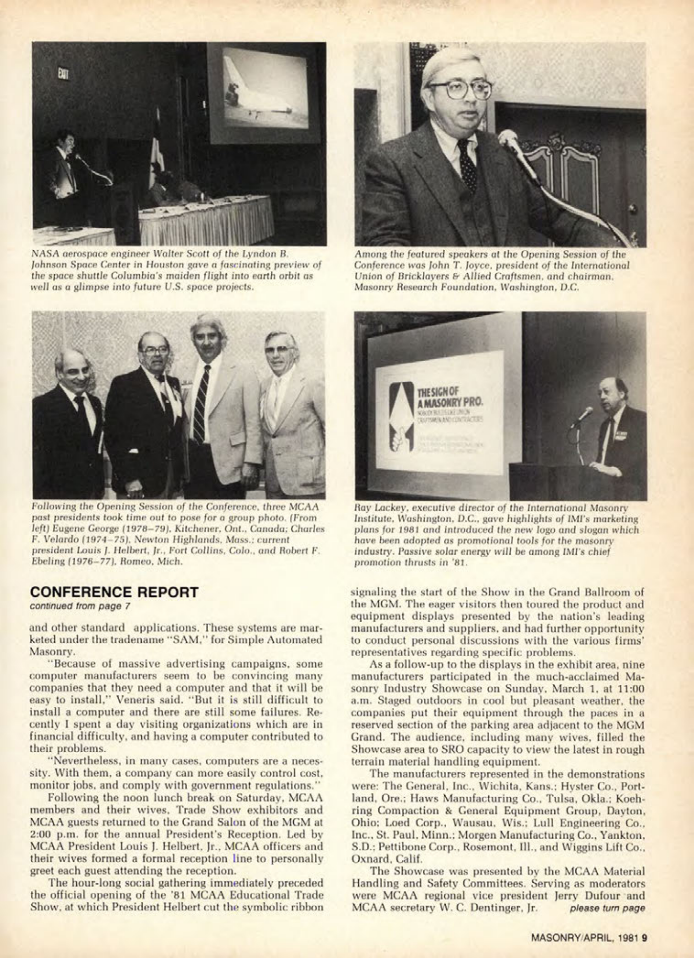 Masonry Magazine April 1981 Page. 9