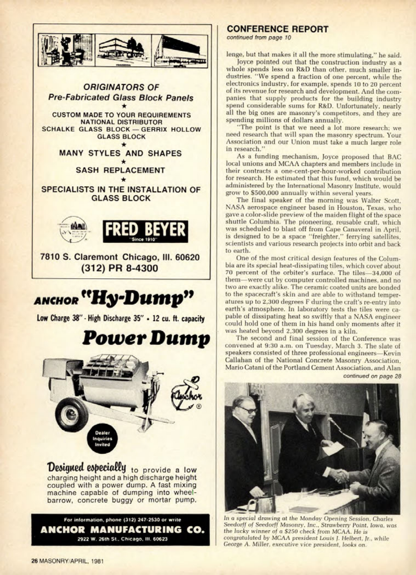Masonry Magazine April 1981 Page. 26