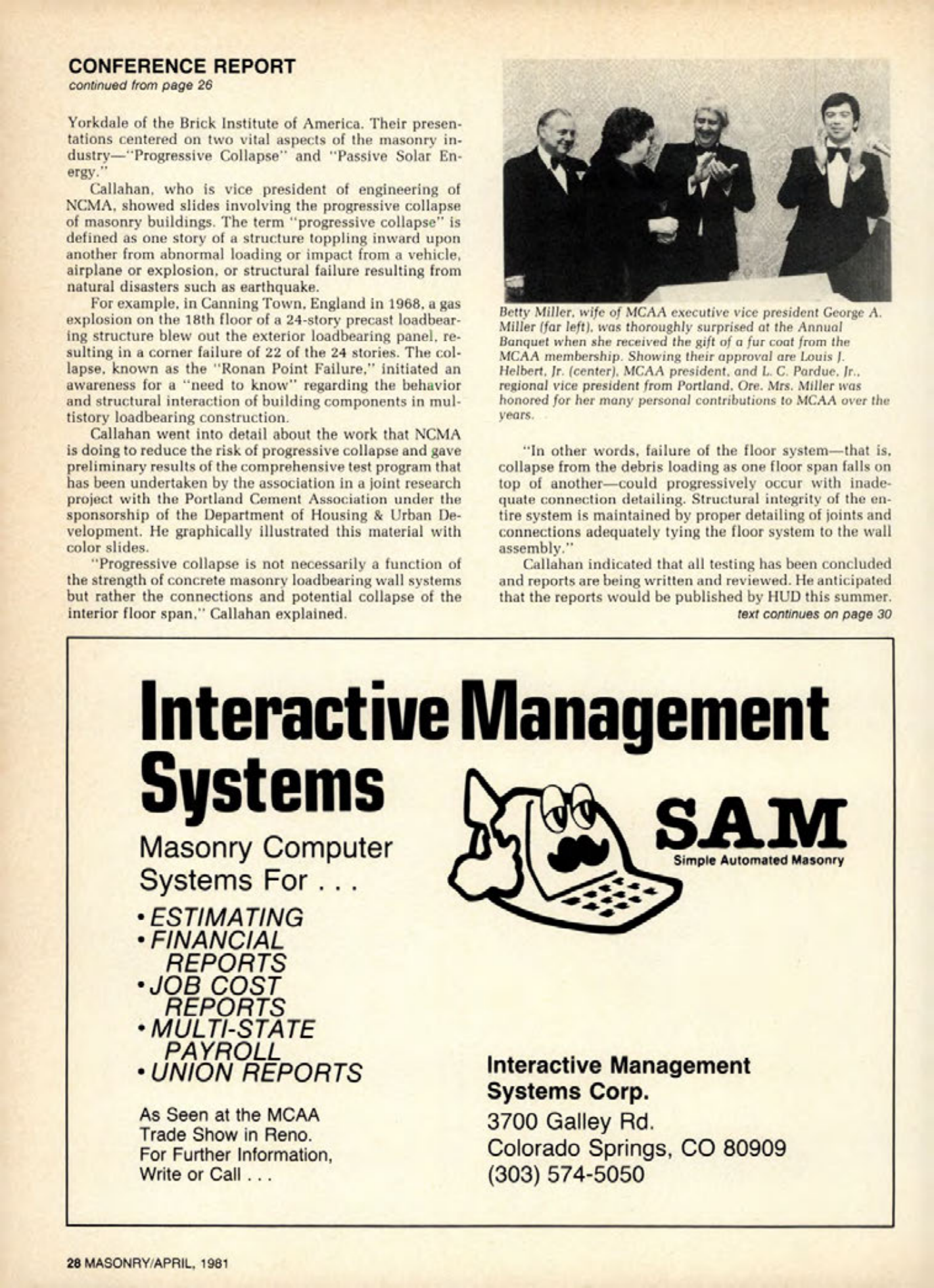 Masonry Magazine April 1981 Page. 28