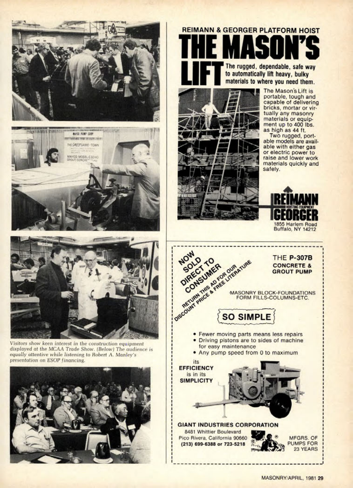 Masonry Magazine April 1981 Page. 29