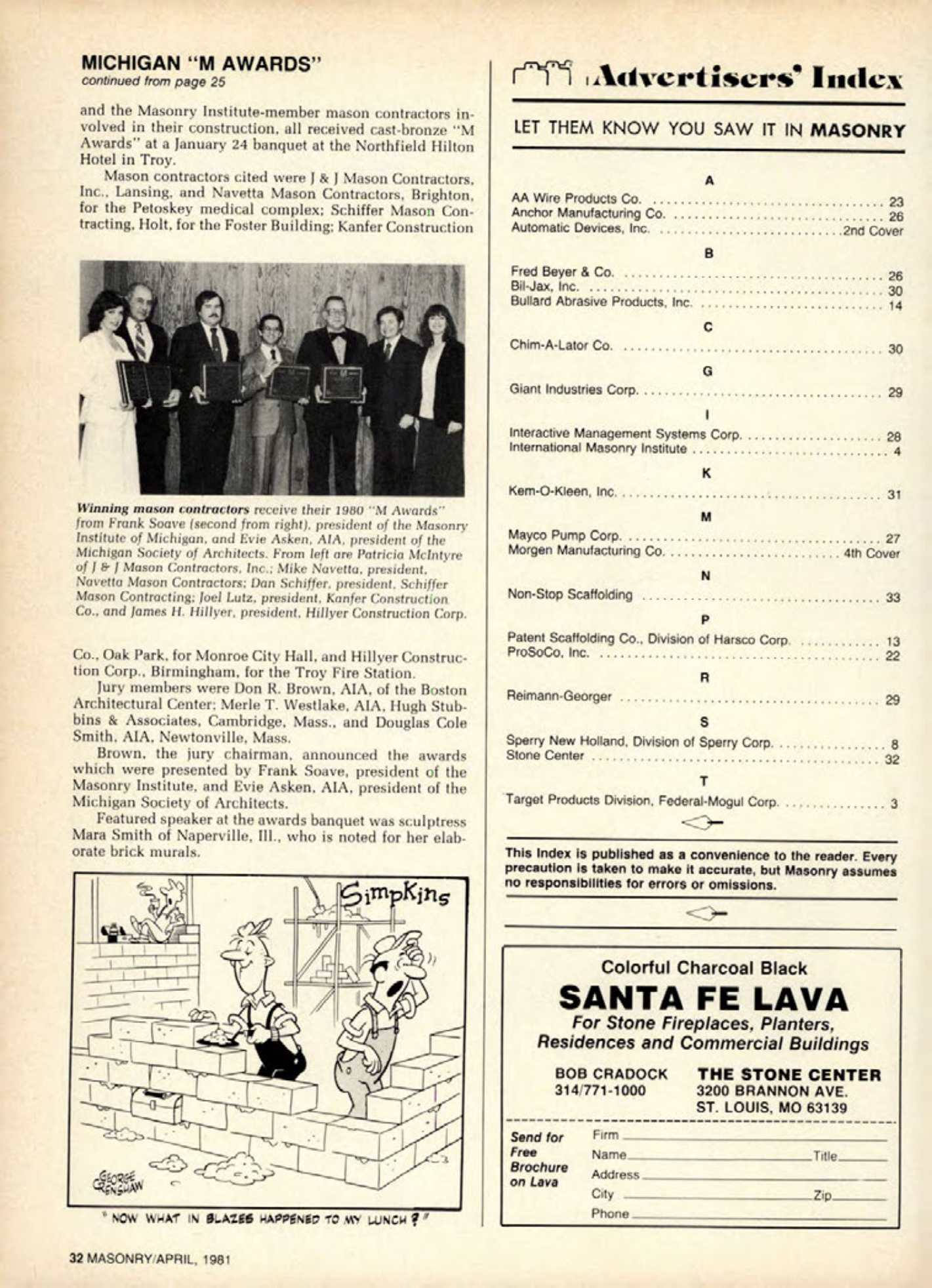 Masonry Magazine April 1981 Page. 32