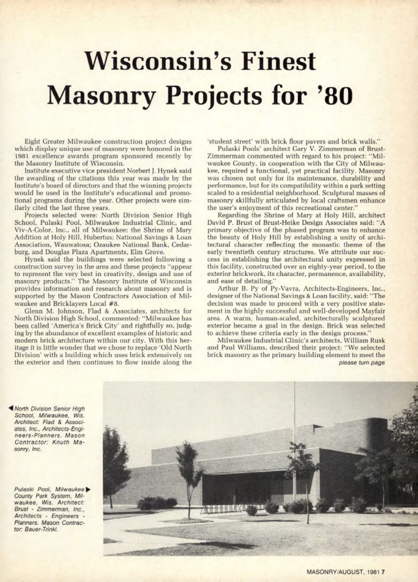 Masonry Magazine August 1981 Page. 7